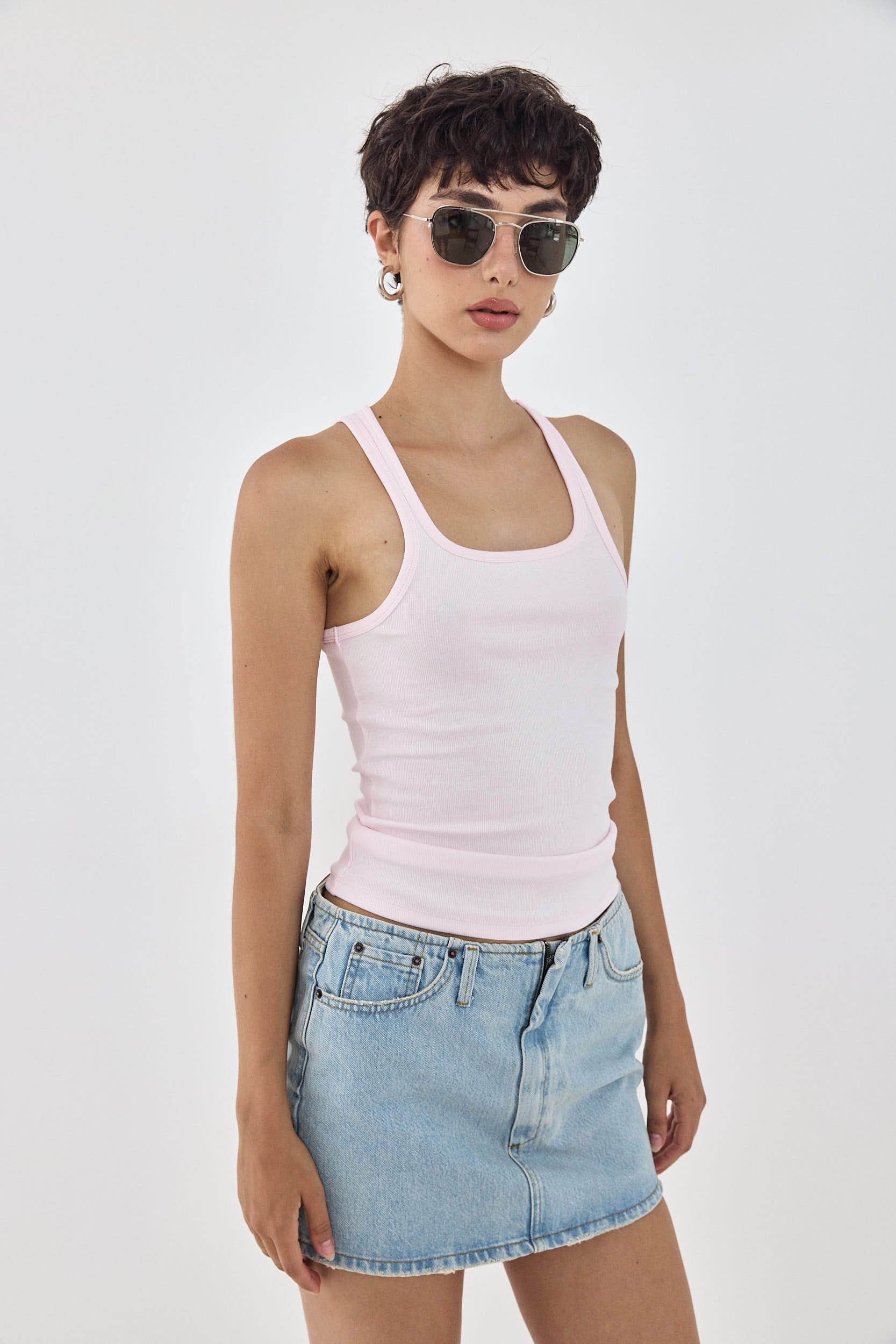 Deep Scoop Thin Straps Tank Top - Image 4