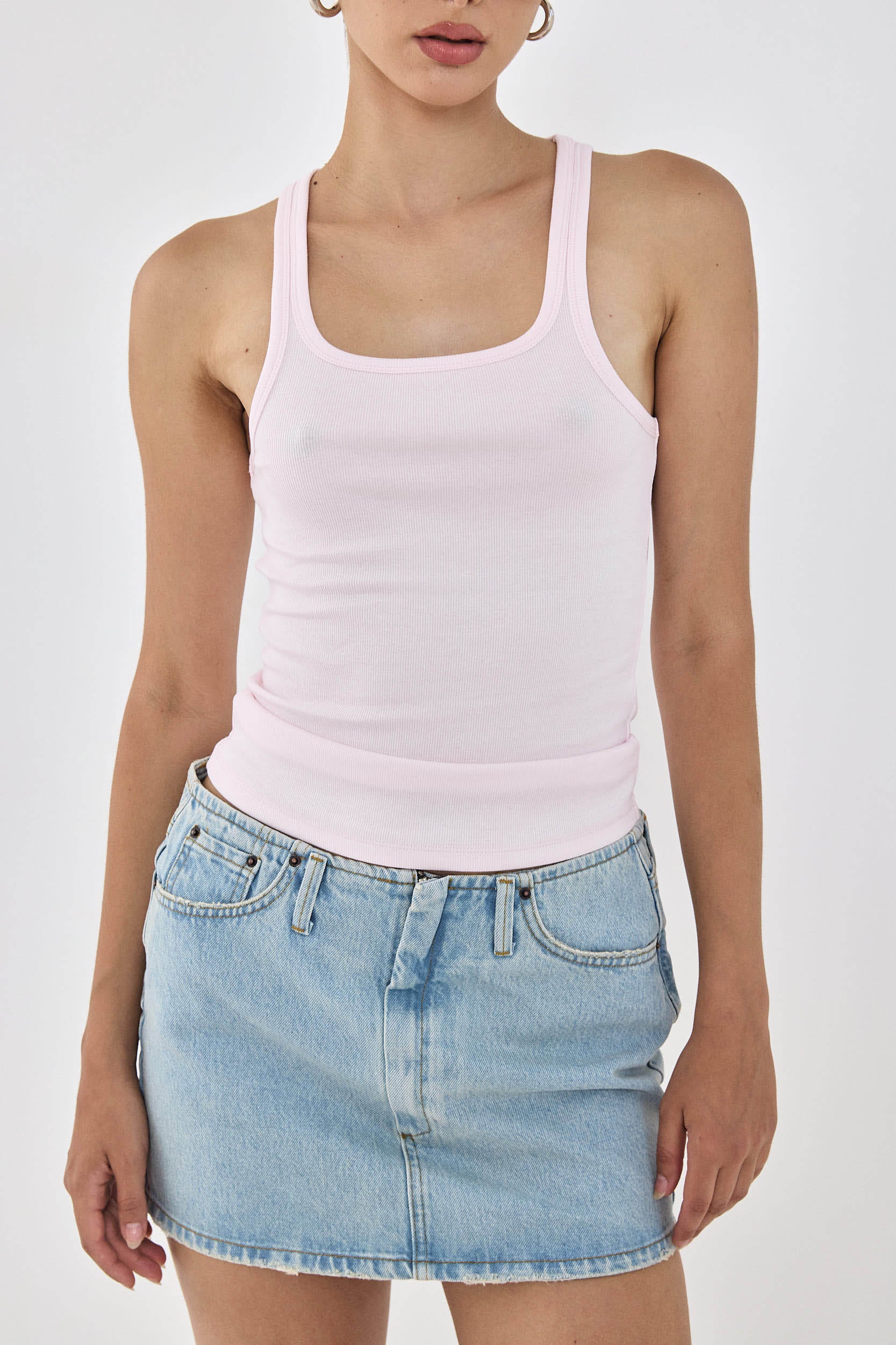 Deep Scoop Thin Straps Tank Top - Image 6