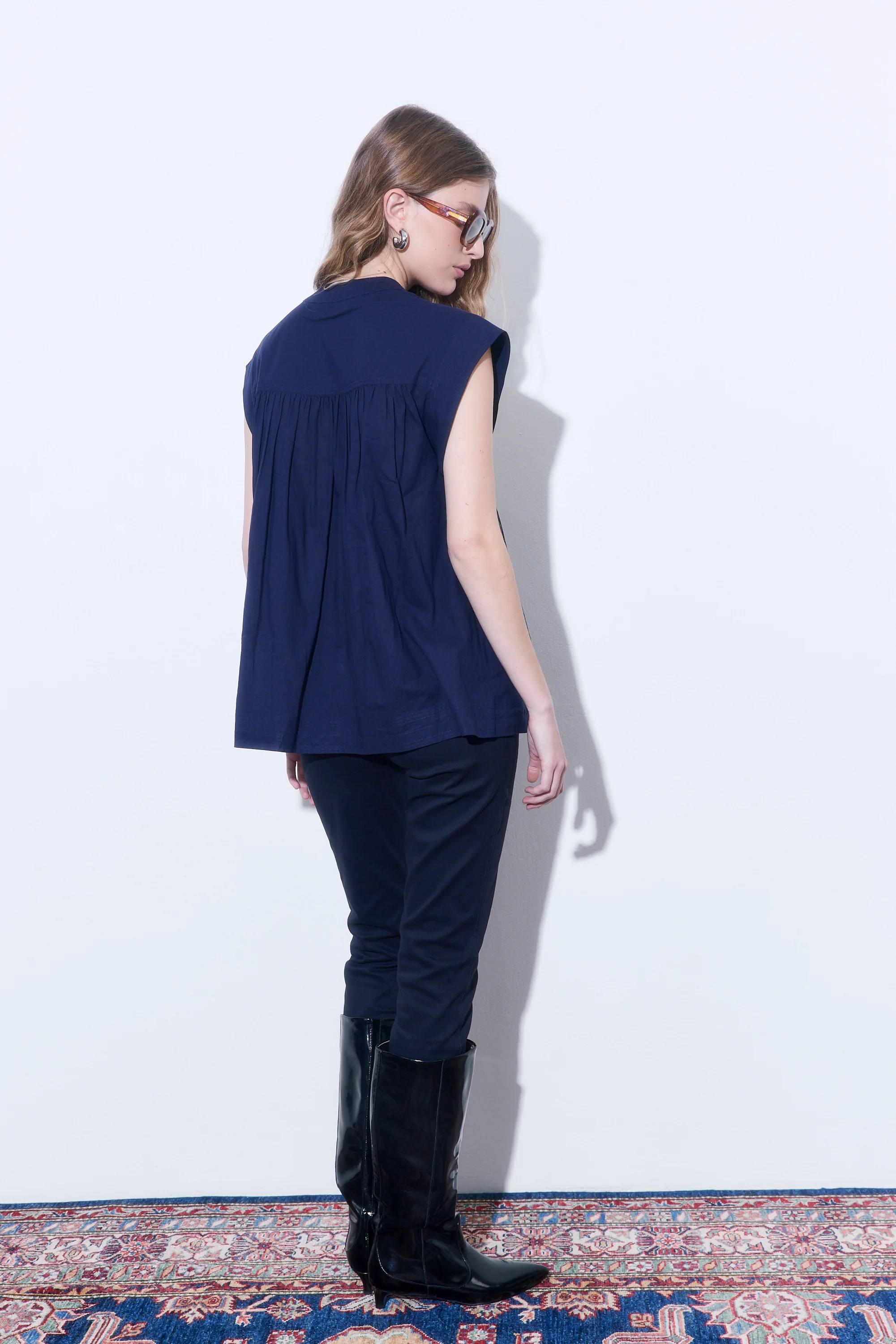 Deep V Neck Blouse - Image 5
