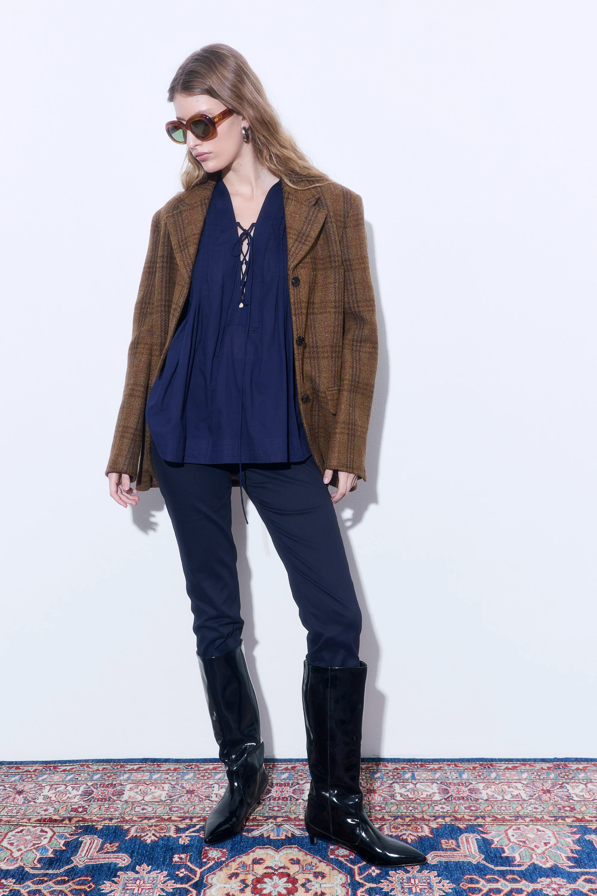 Deep V Neck Blouse - Image 6