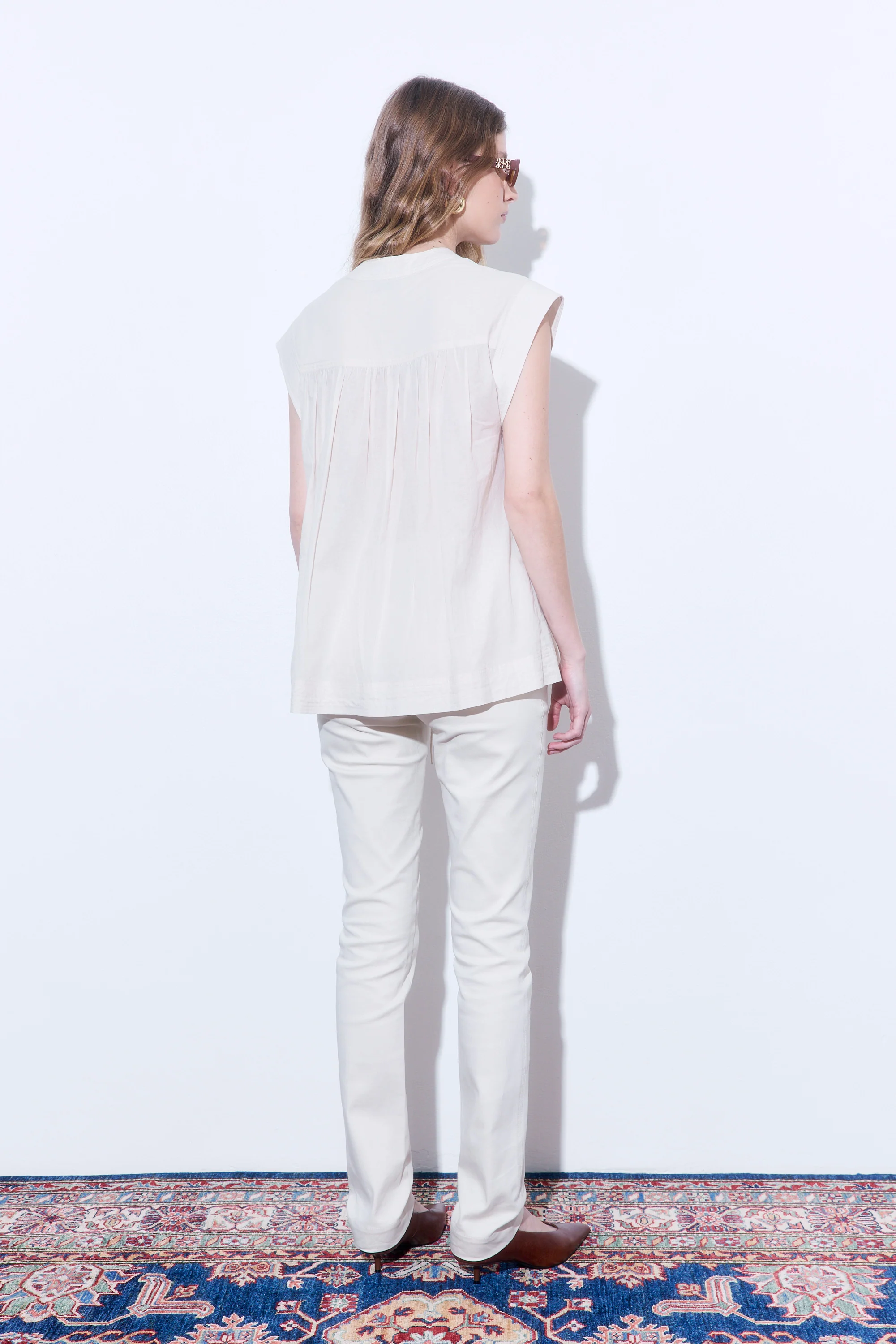 Deep V Neck Blouse - Image 5