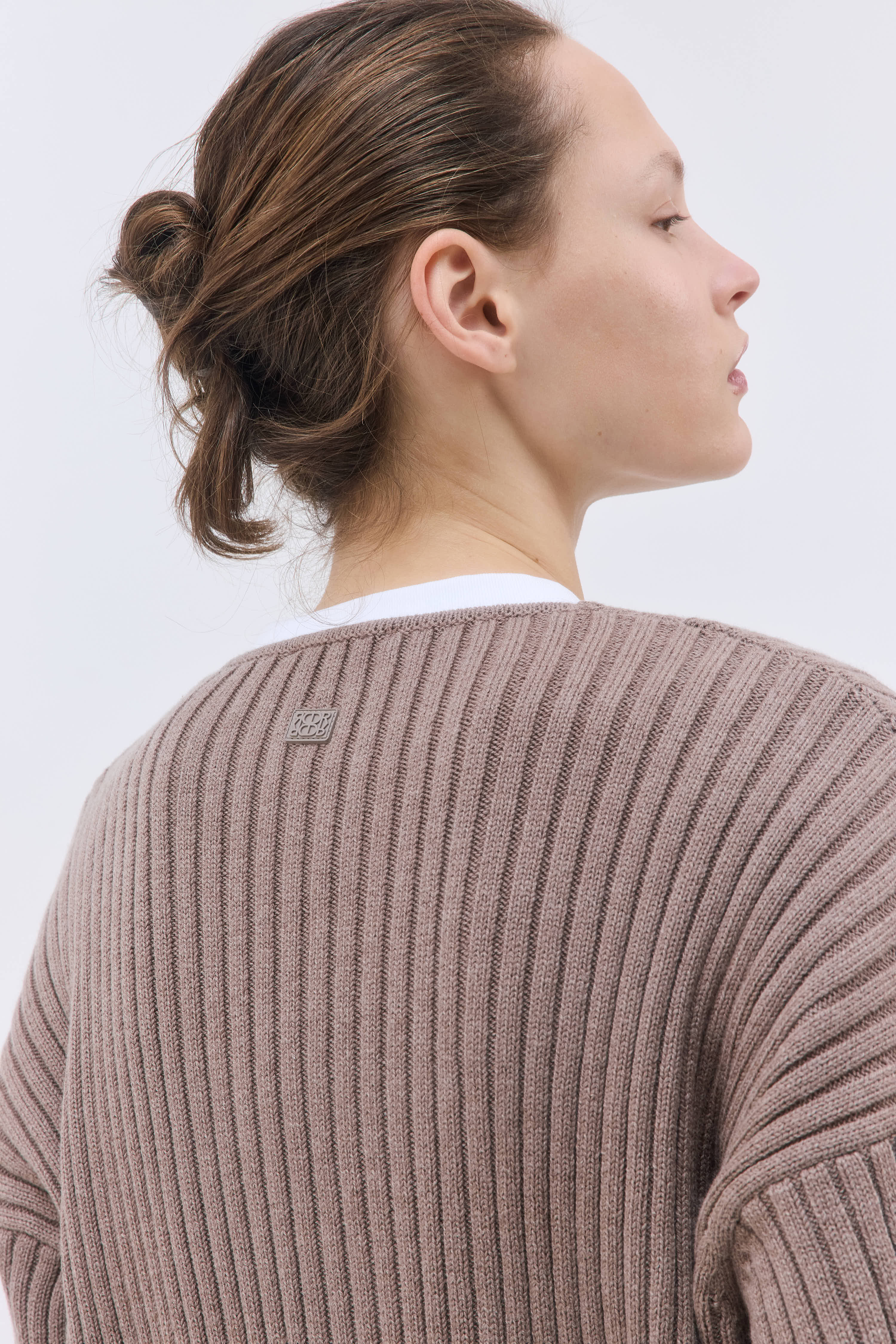 Deep V Neck Ribbed Sweater - Image 6