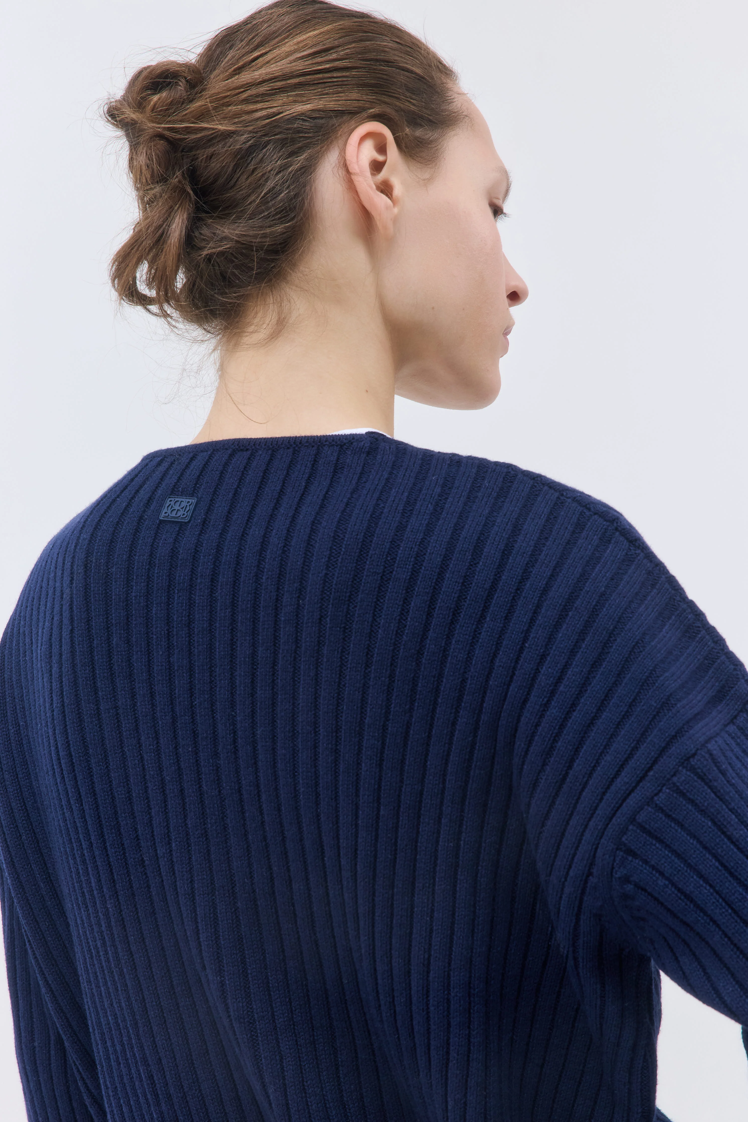 Deep V Neck Ribbed Sweater - Image 6