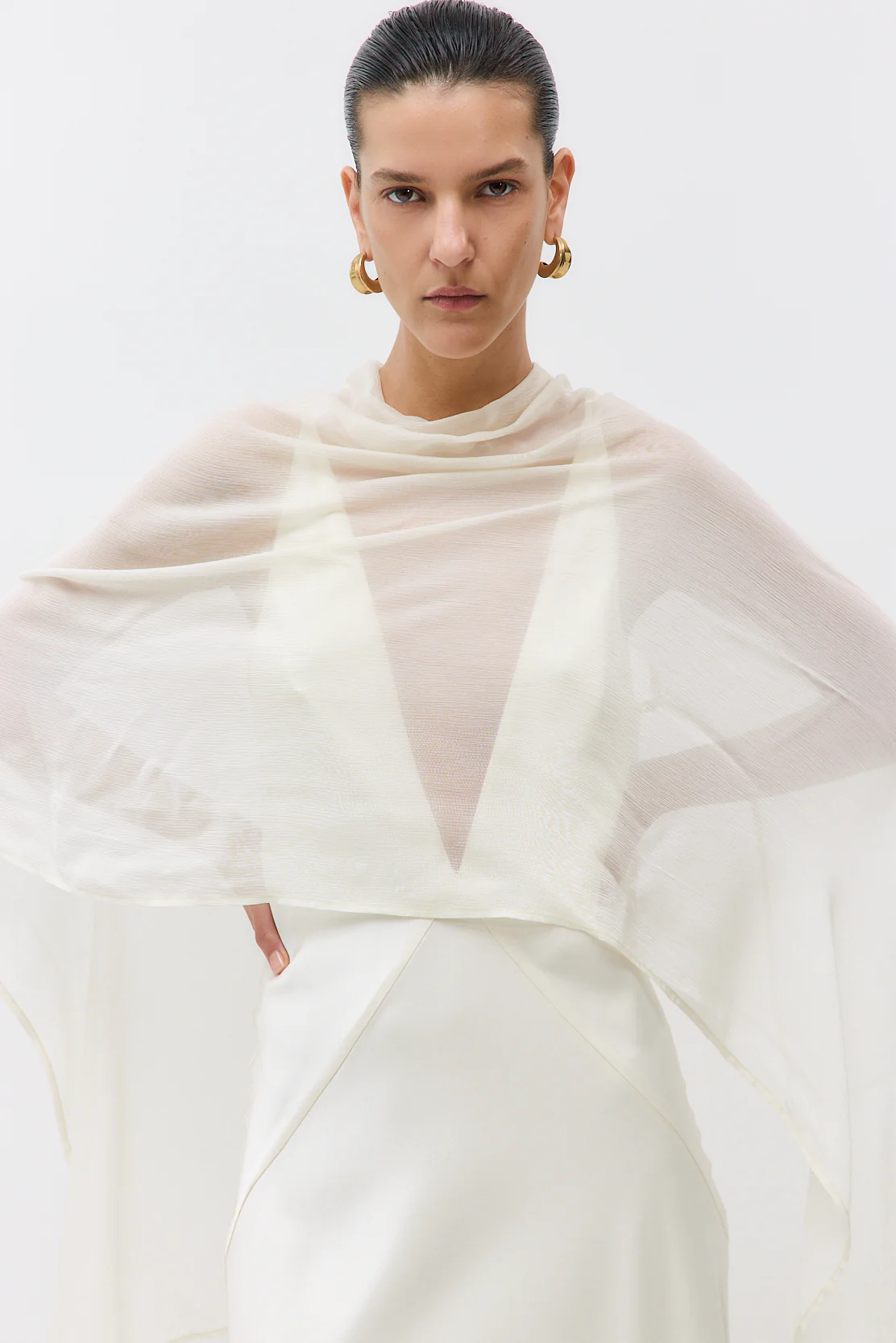 Deep V Satin Maxi Dress - Image 6