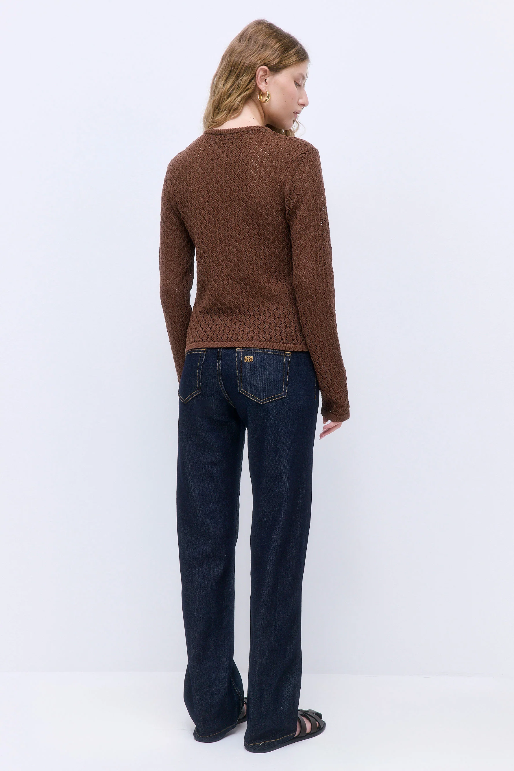 Diamond Knit Crochet Cardigan - Image 5