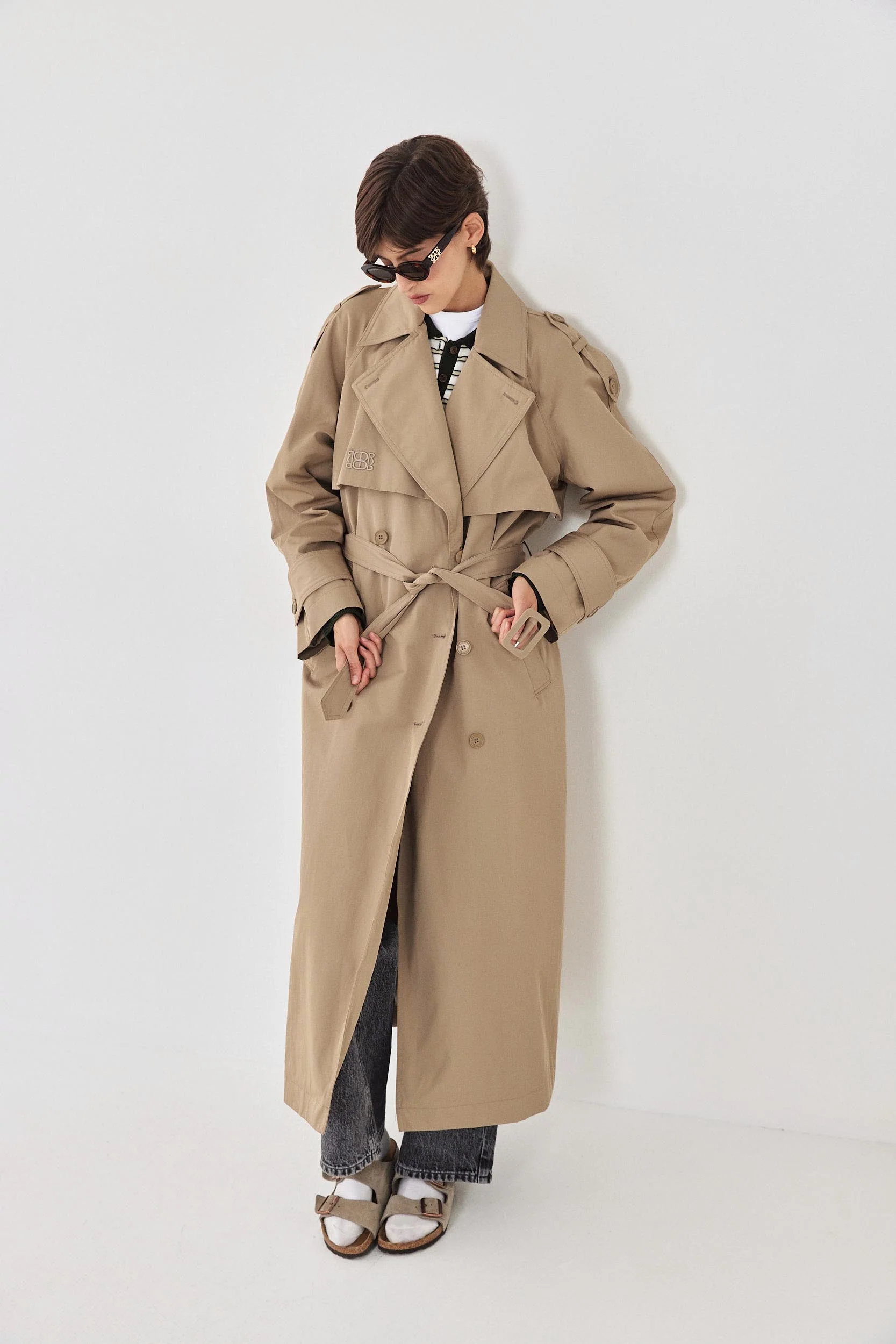 Double Breasted Trench Coat - Image 3