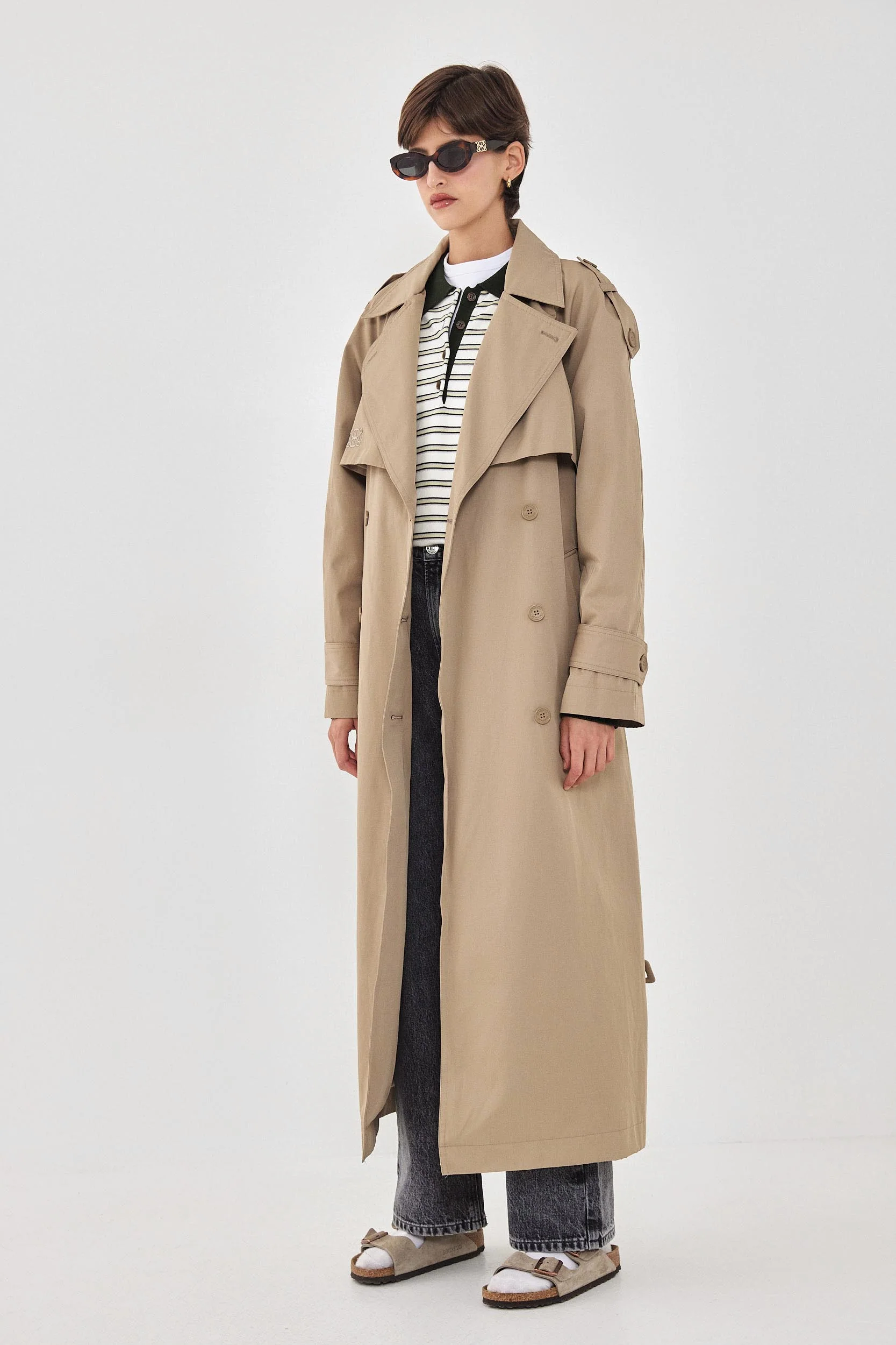 Double Breasted Trench Coat - Image 4