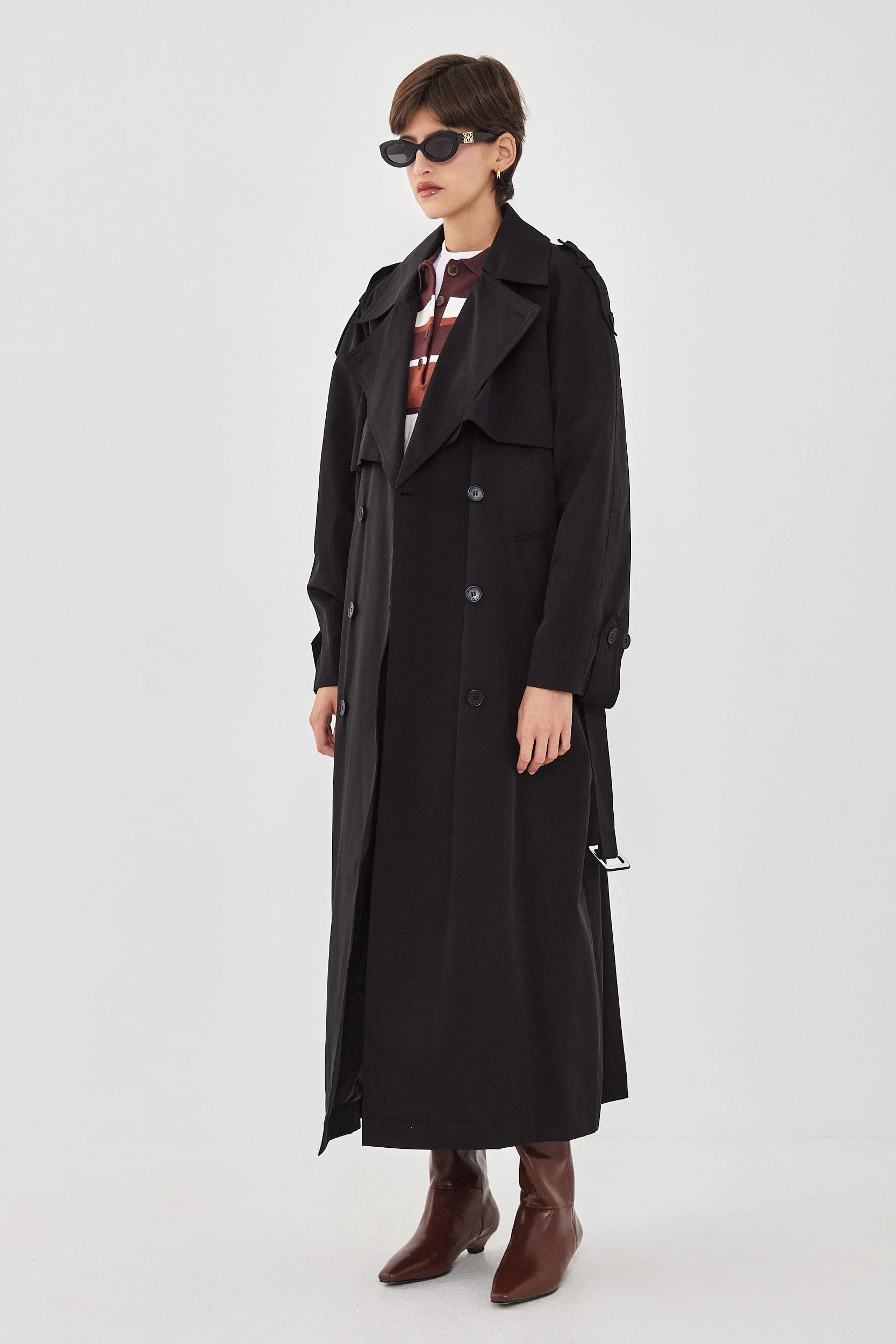 Double Breasted Trench Coat - Image 4
