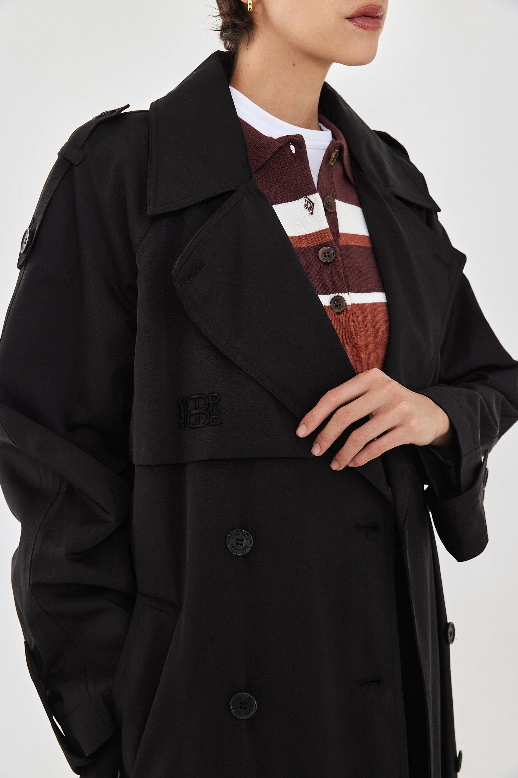 Double Breasted Trench Coat - Image 7