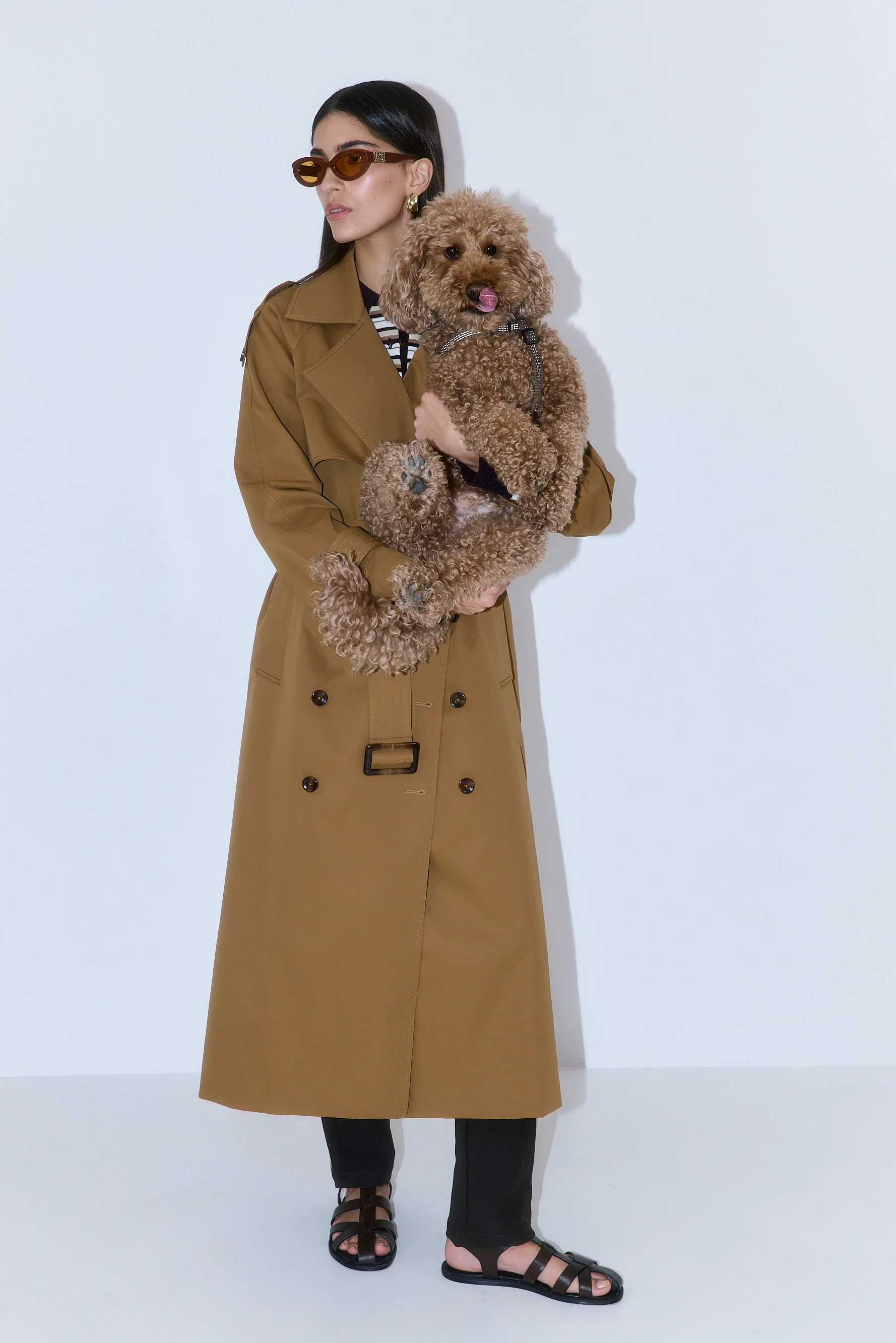 Oversized Double Breasted Trench Coat - Image 3