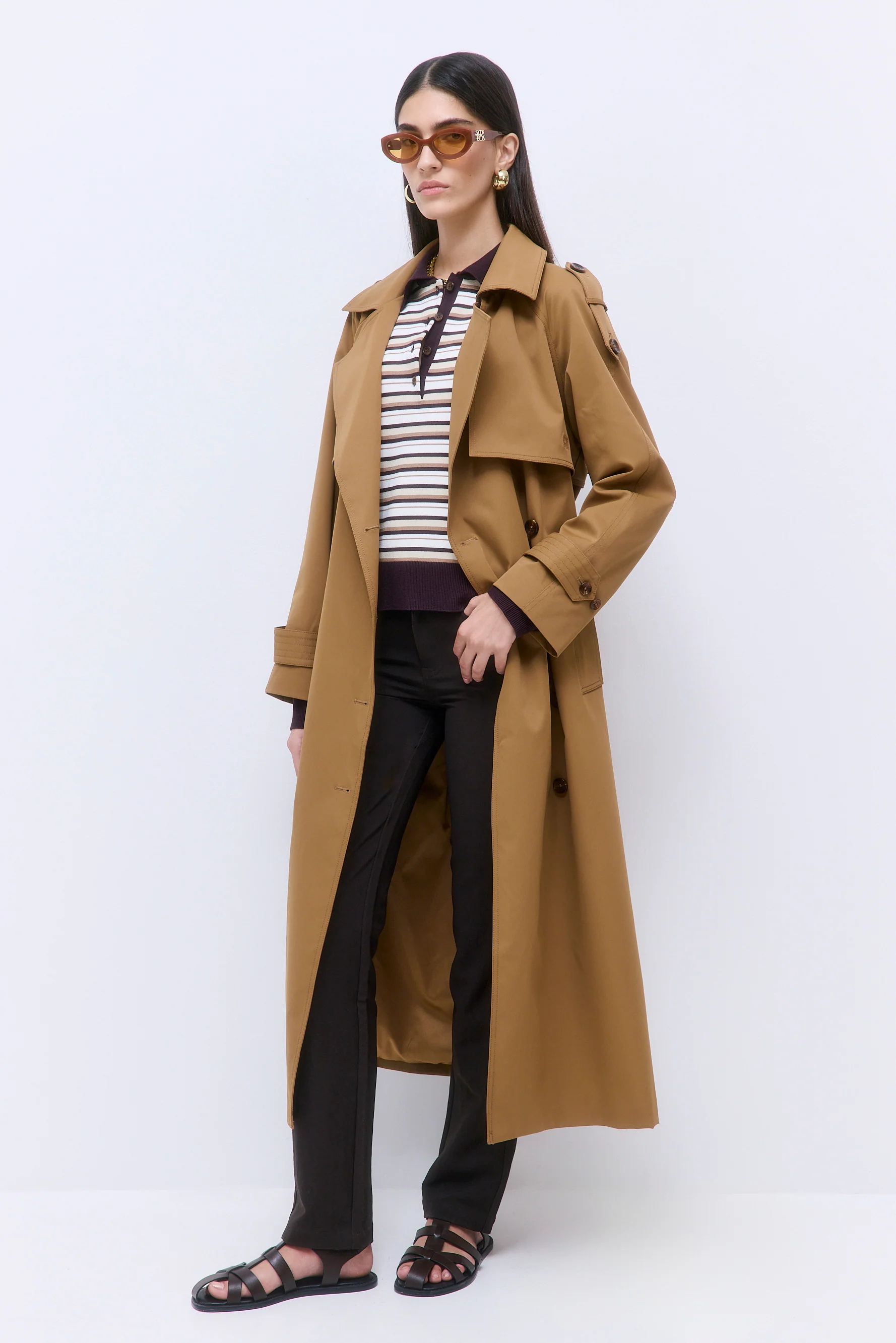 Oversized Double Breasted Trench Coat - Image 4