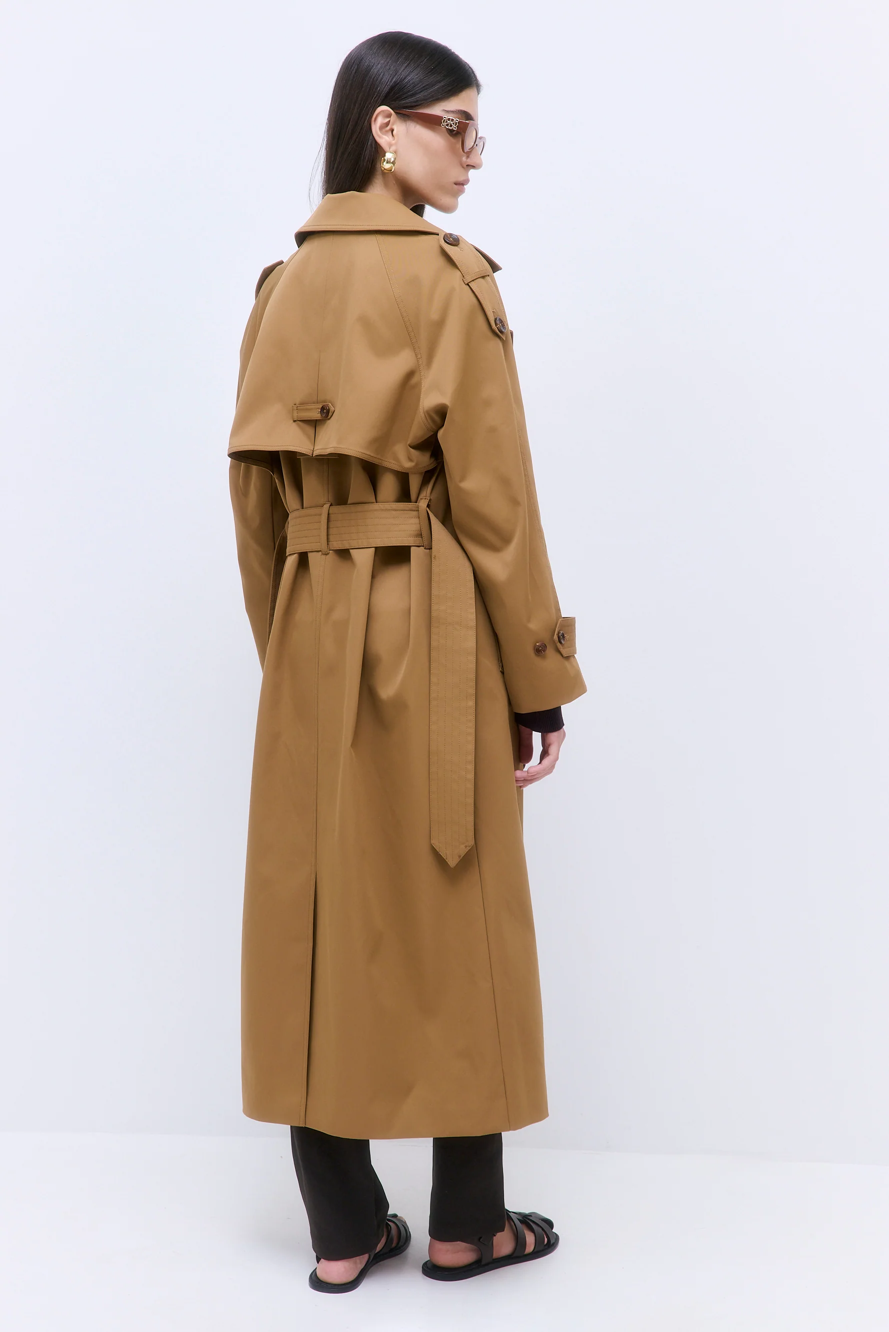 Oversized Double Breasted Trench Coat - Image 5