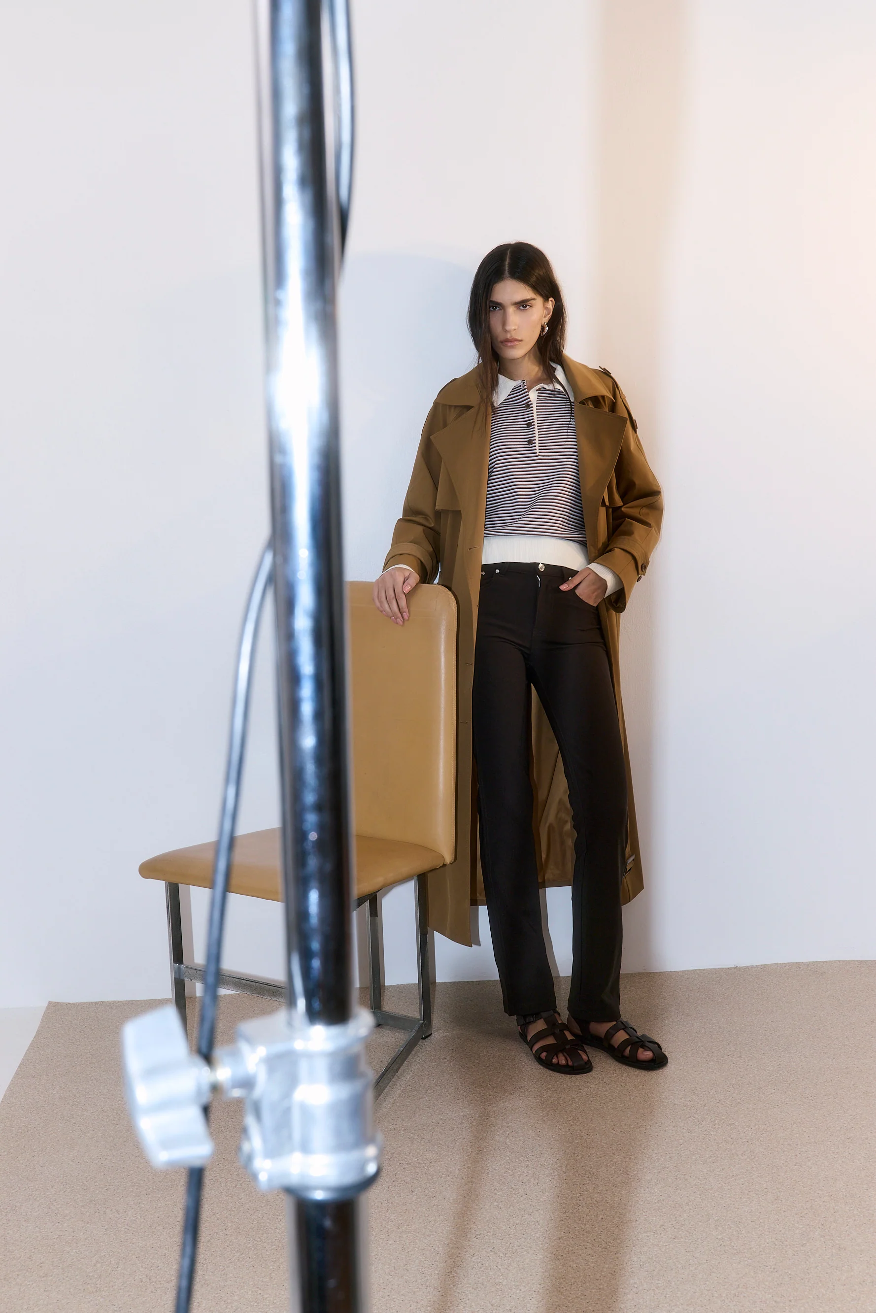 Oversized Double Breasted Trench Coat - Image 8