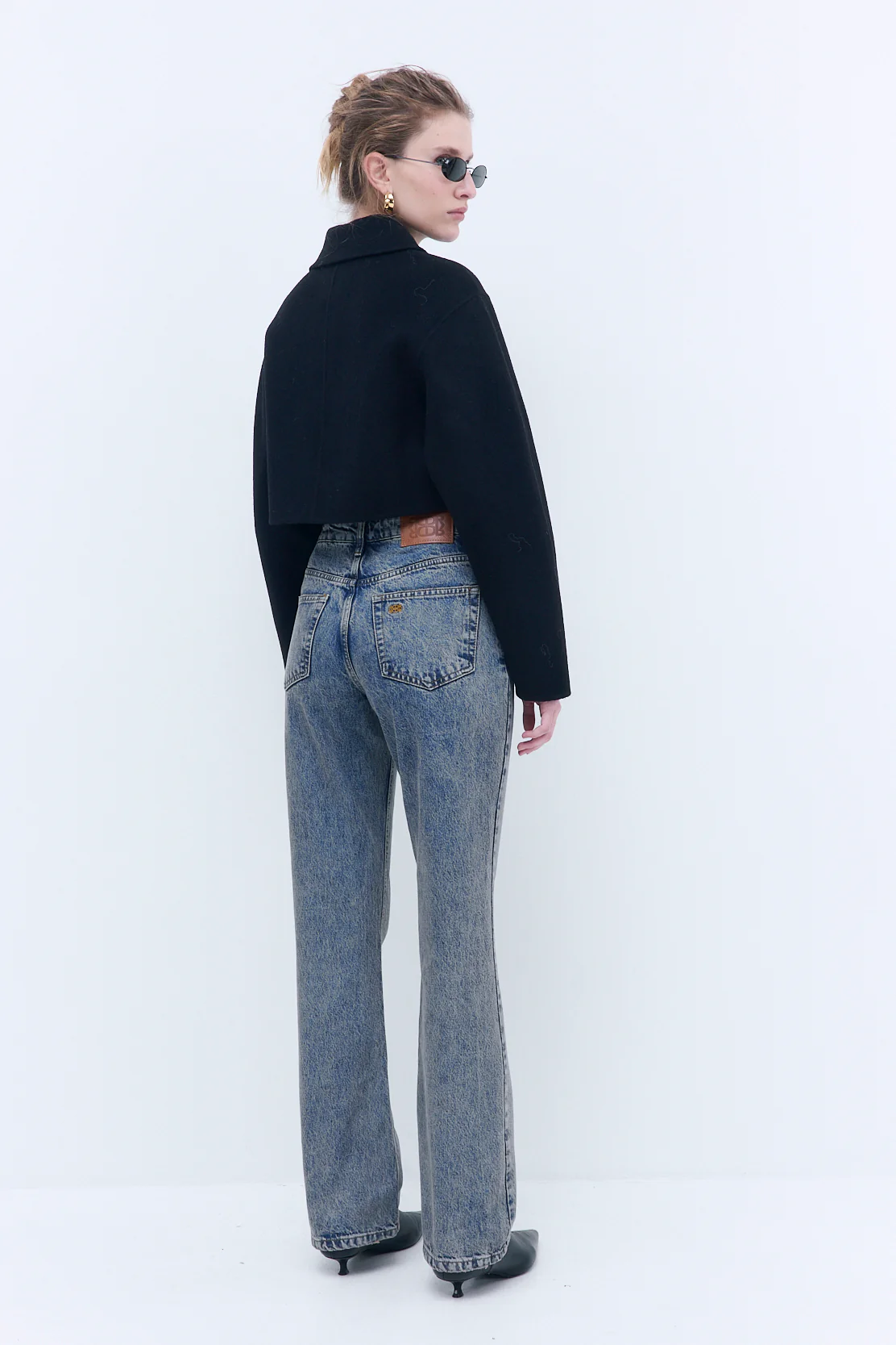 Double Wool Cropped Jacket - Image 4