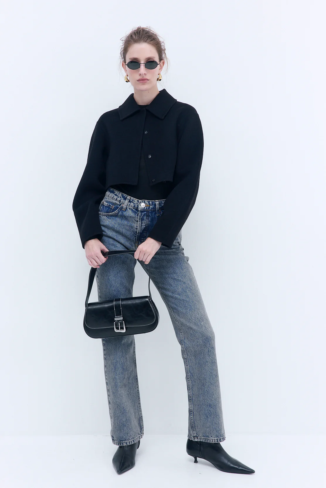 Double Wool Cropped Jacket - Image 5