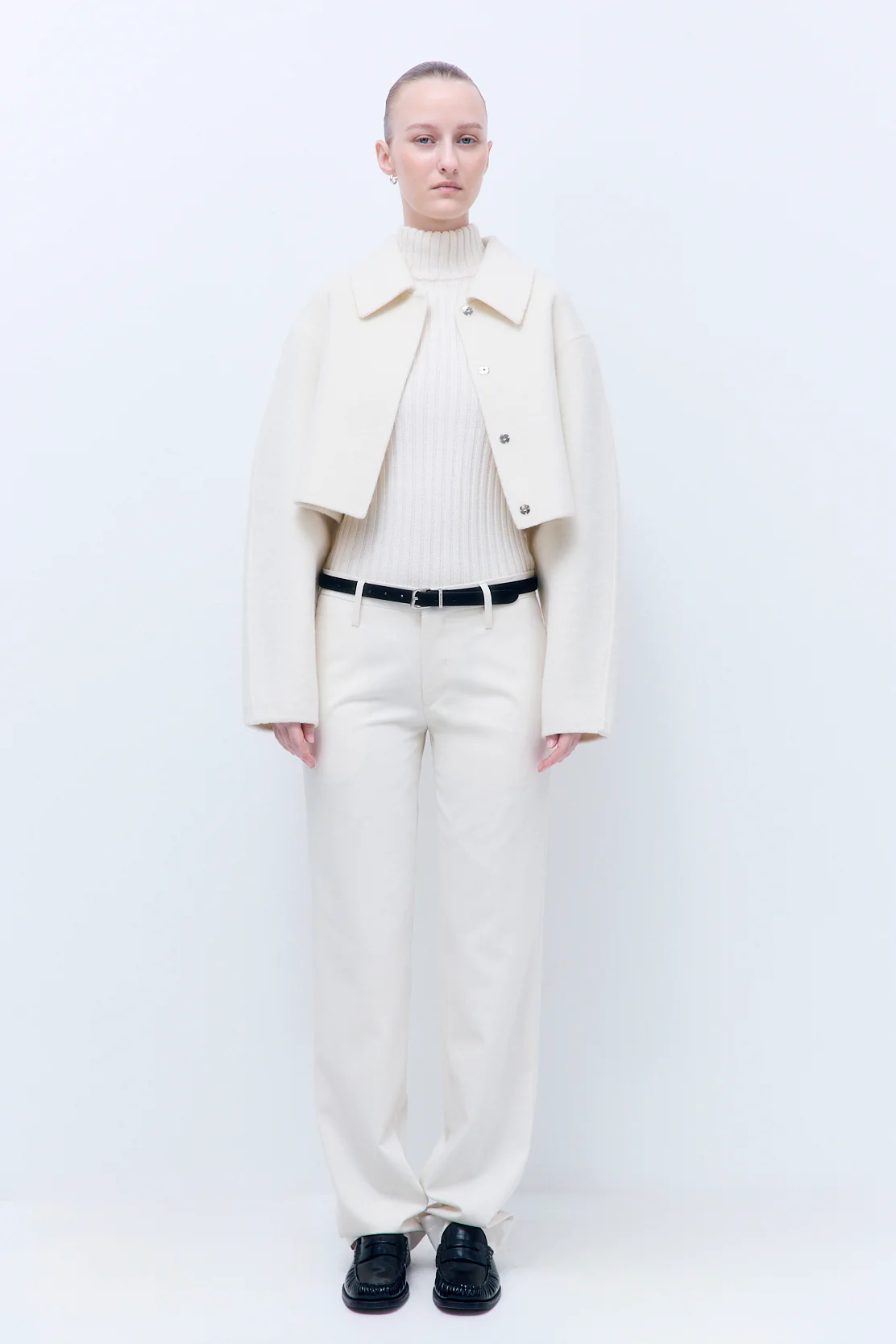 Double Wool Cropped Jacket - Image 2