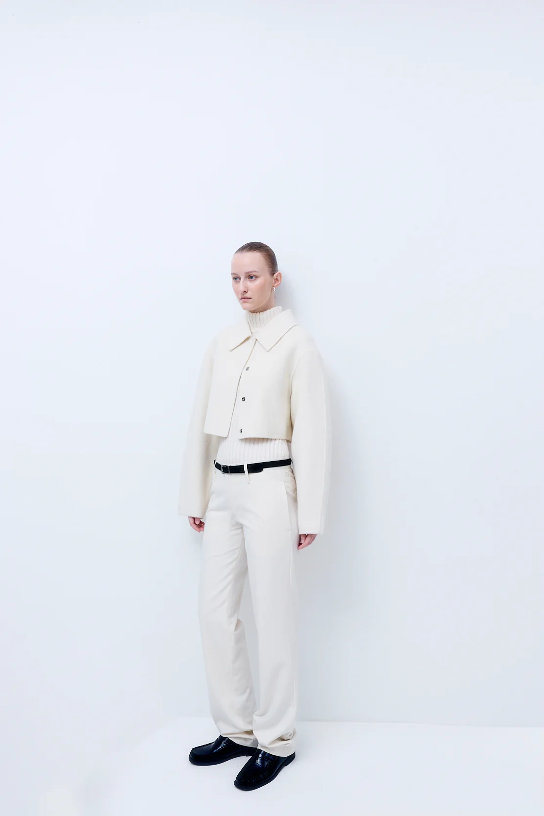 Double Wool Cropped Jacket - Image 3
