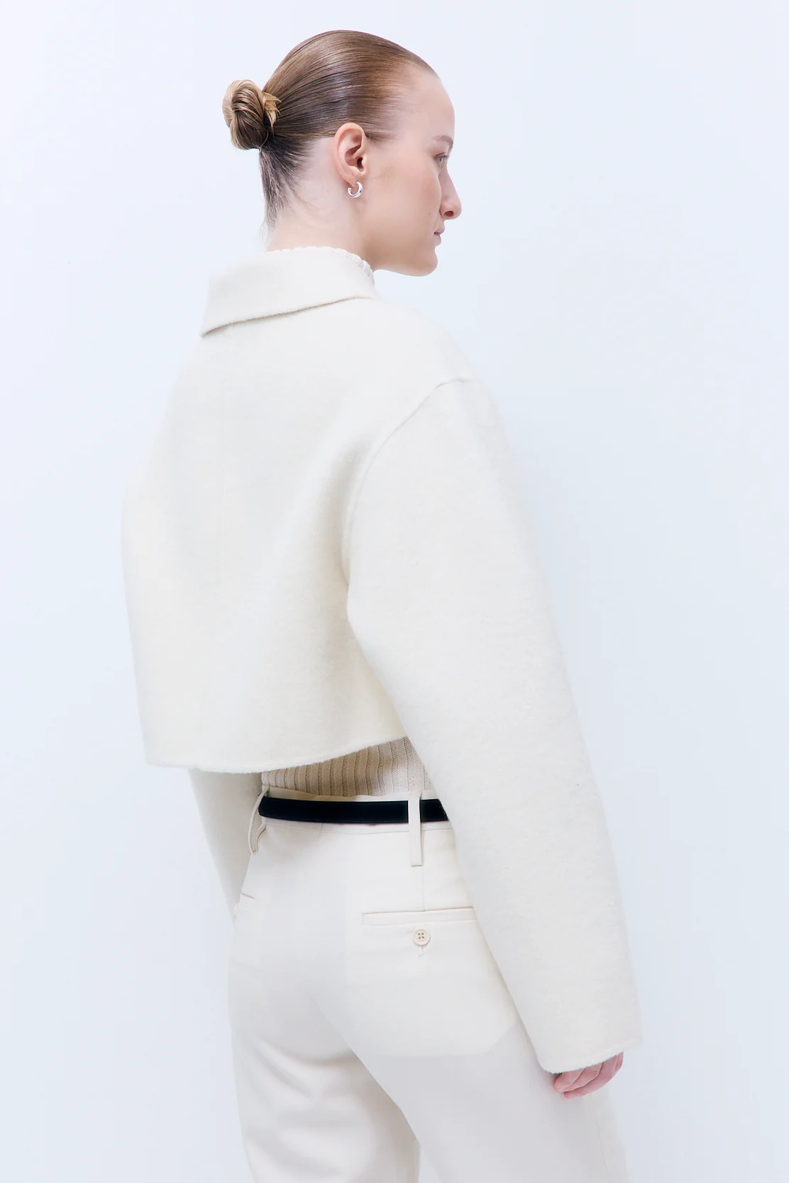 Double Wool Cropped Jacket - Image 5