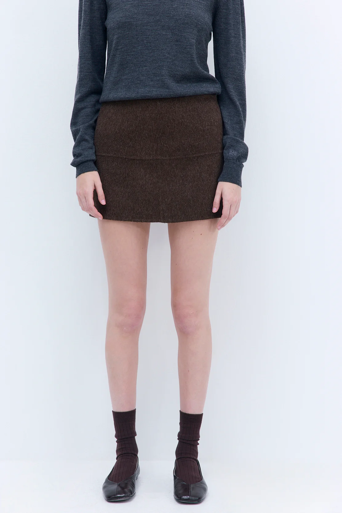 Double Wool Mini Skirt - Image 2