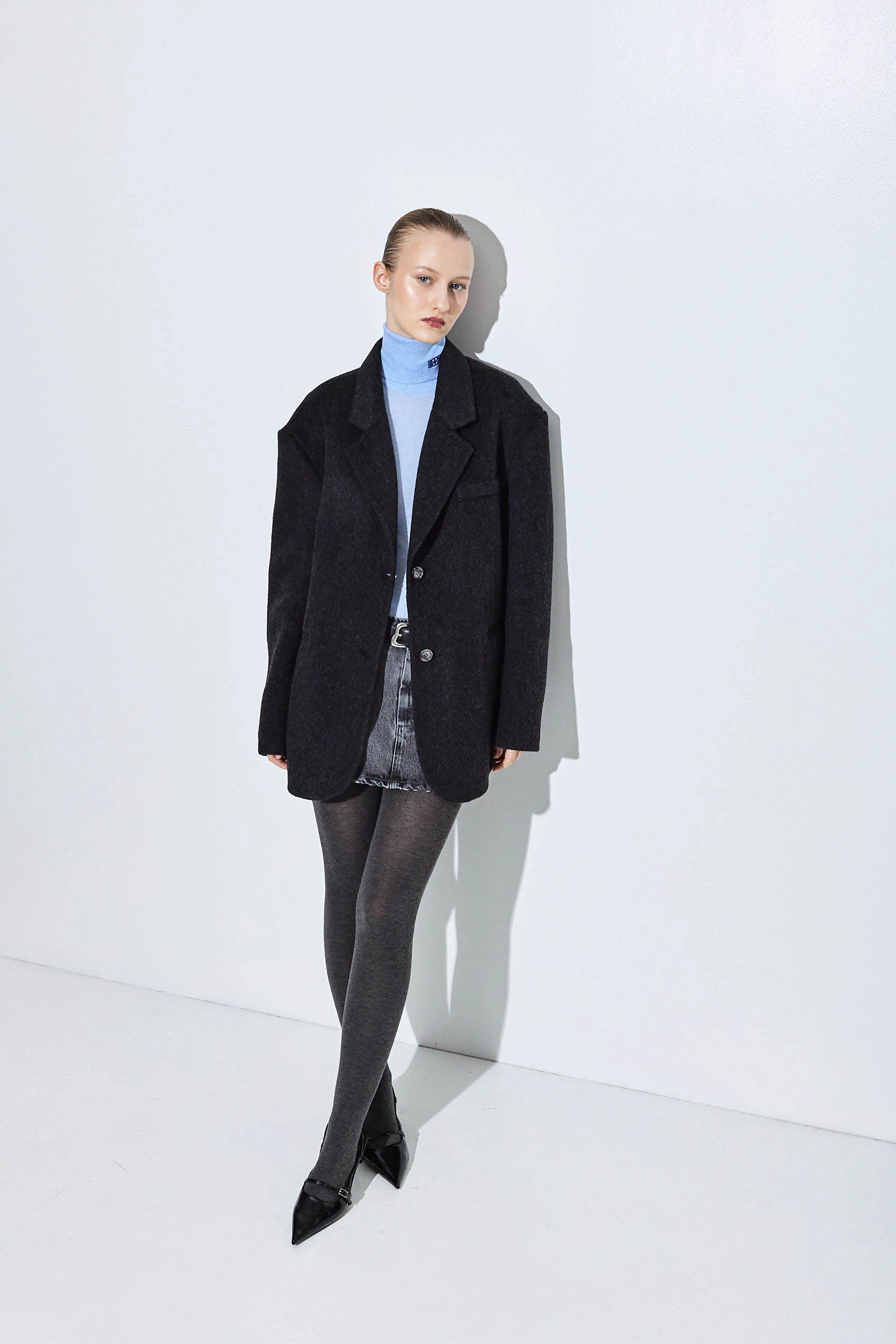 Double Wool Oversized Blazer - Image 3
