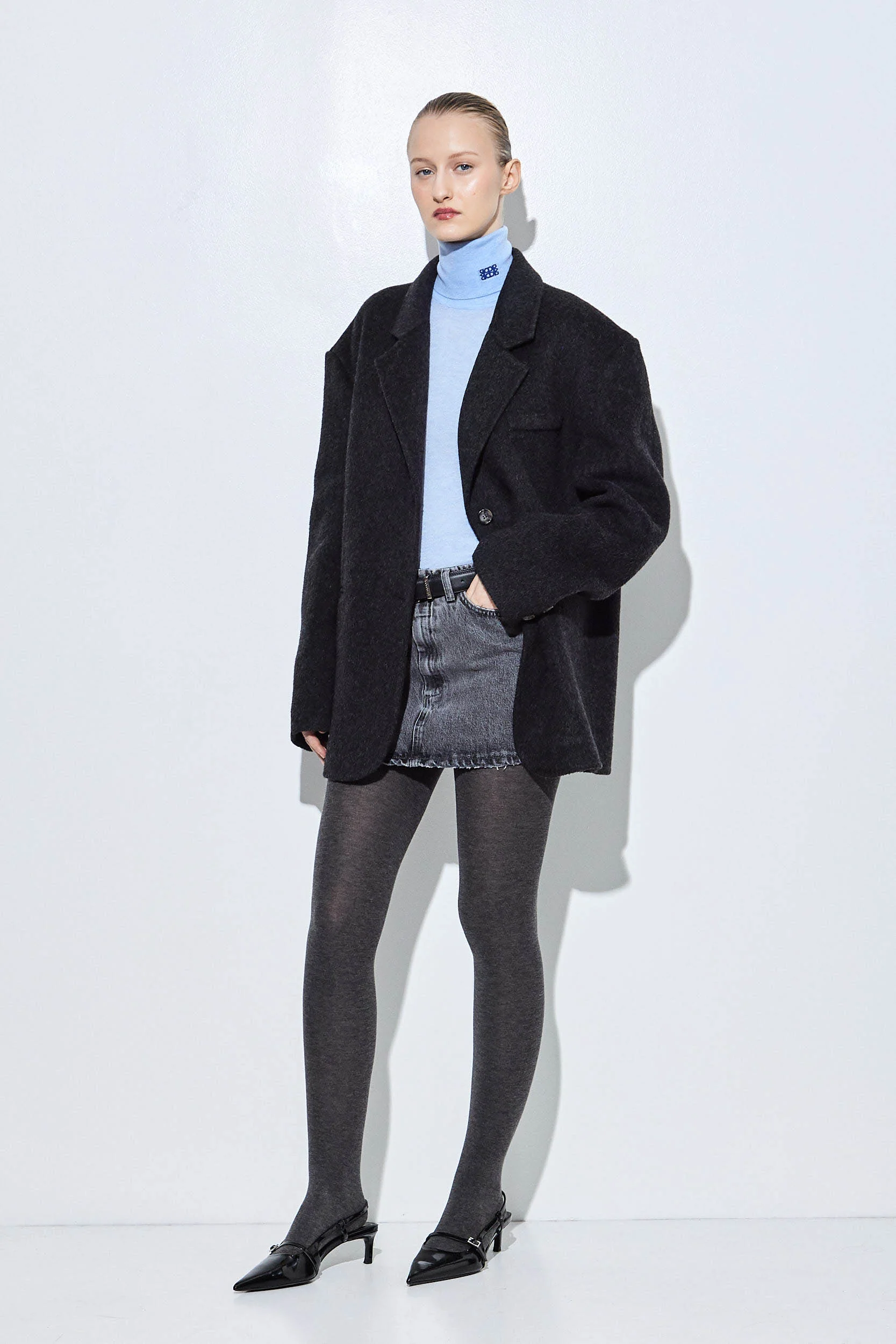 Double Wool Oversized Blazer - Image 4