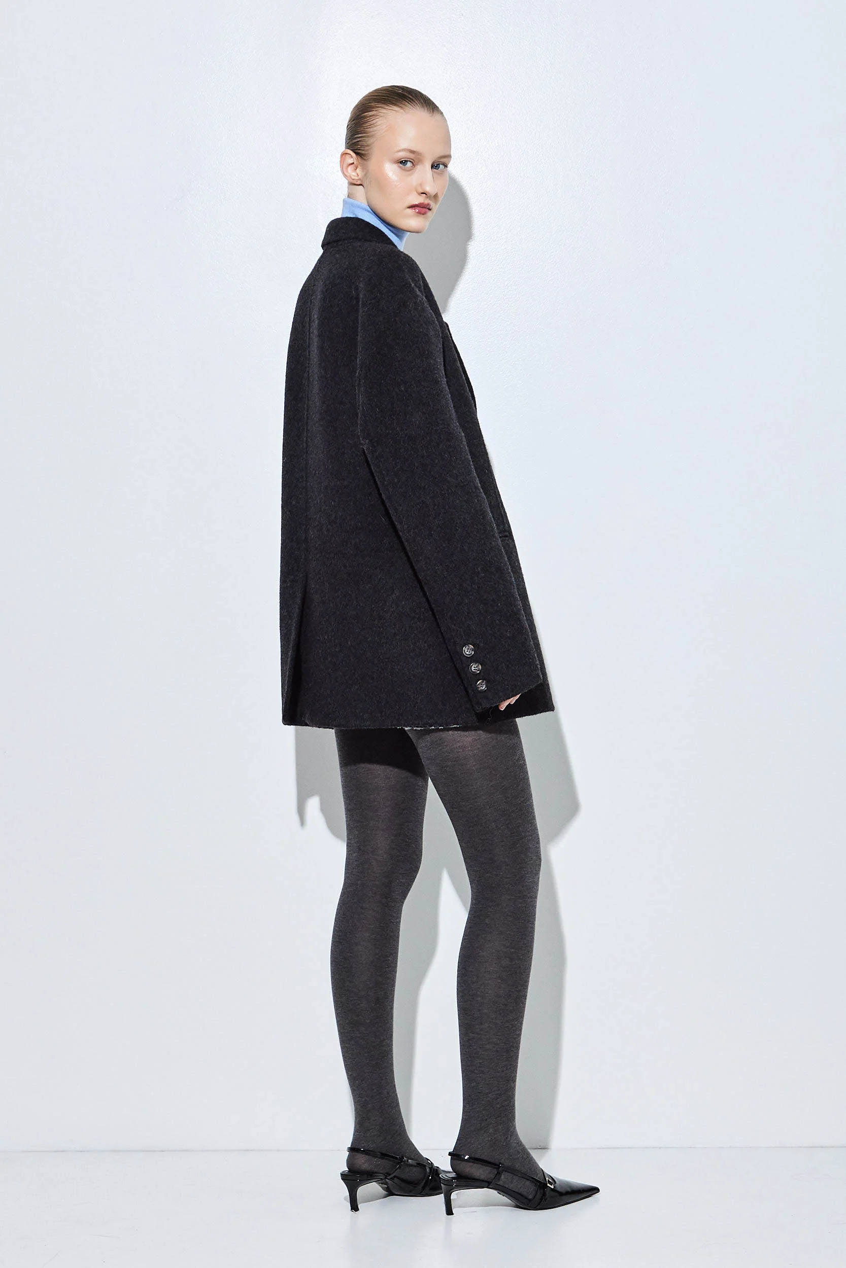 Double Wool Oversized Blazer - Image 5