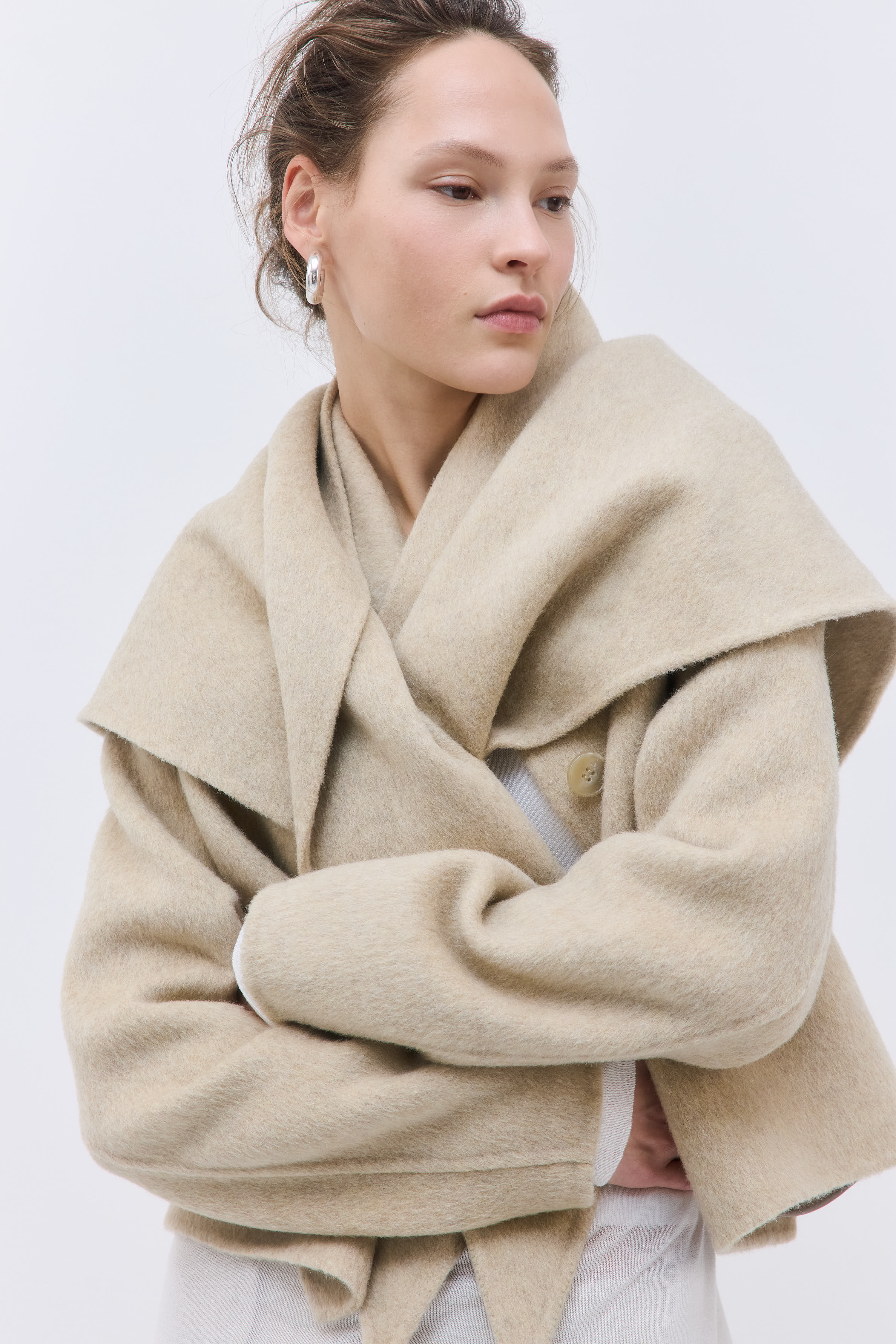 Double Wool Triangle Scarf - Image 6