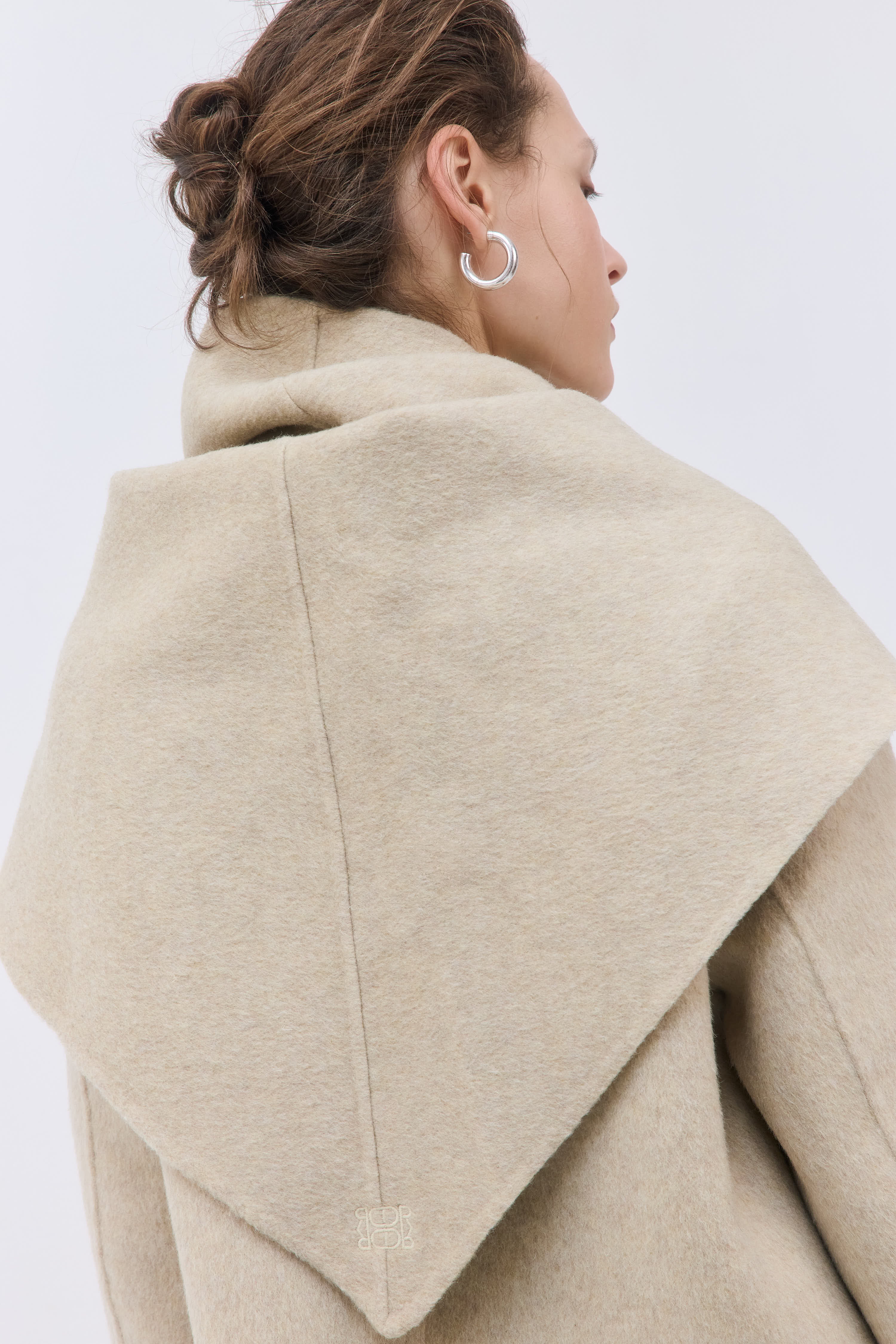 Double Wool Triangle Scarf - Image 8