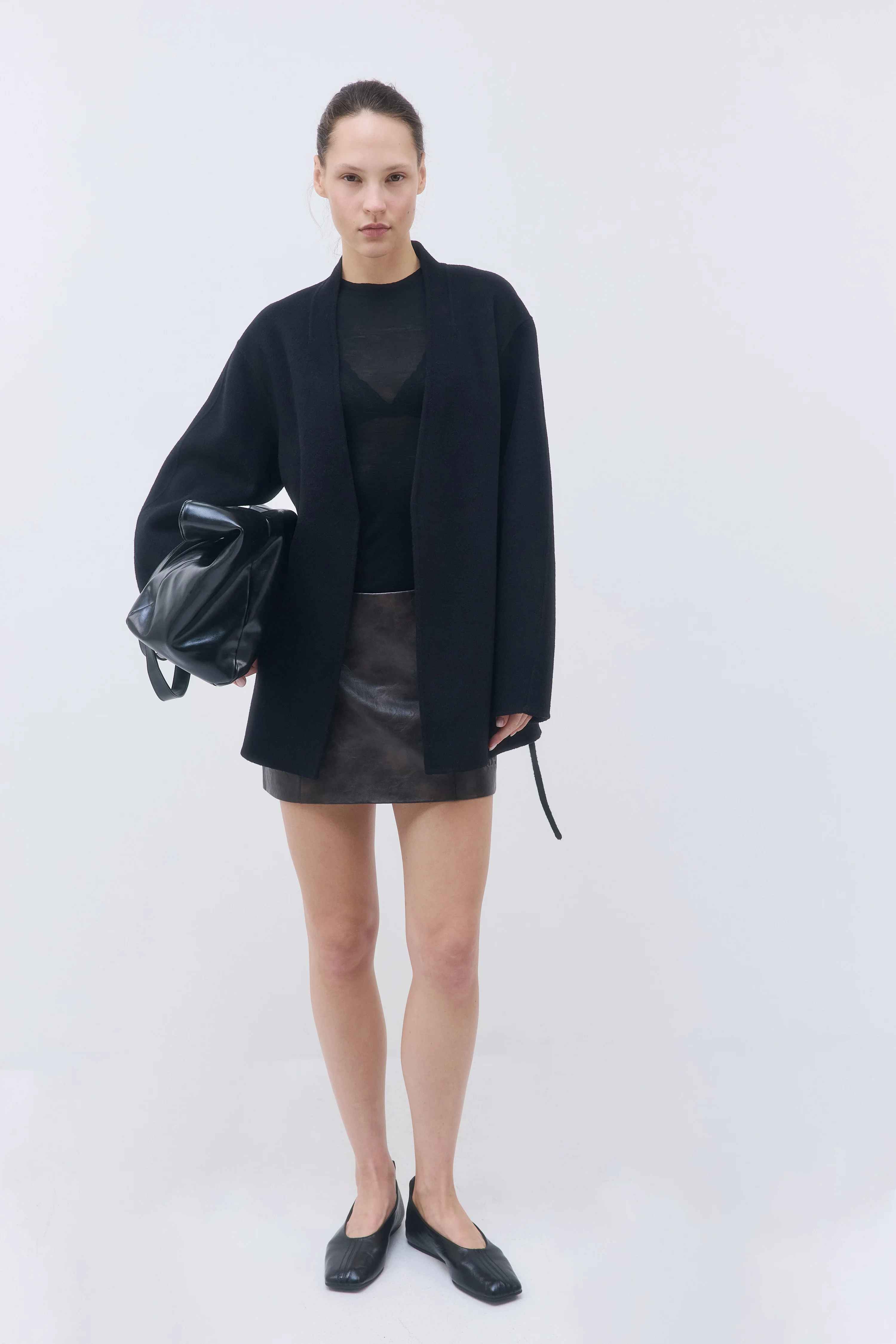 Double Wool Wrap Coat - Image 3