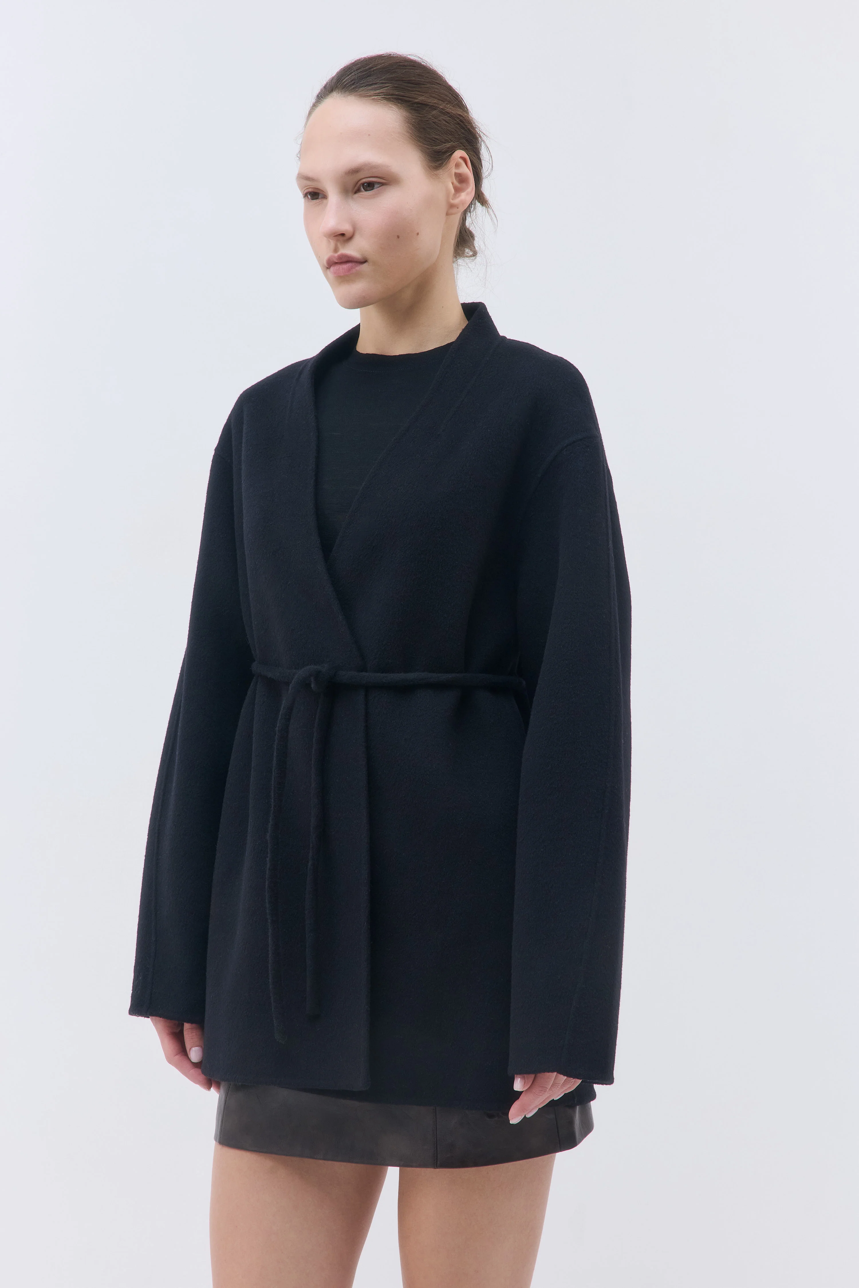 Double Wool Wrap Coat - Image 4