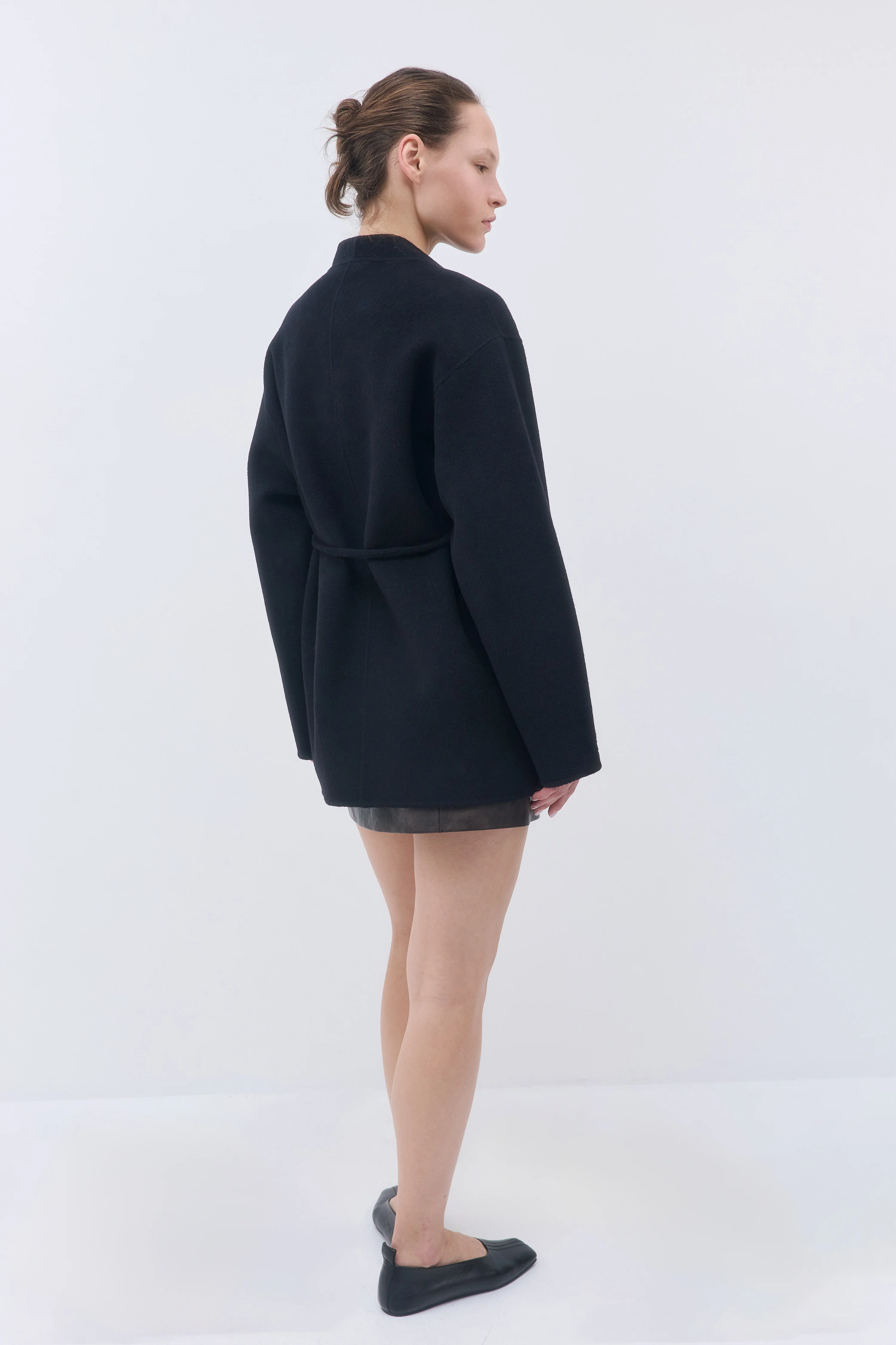 Double Wool Wrap Coat - Image 5