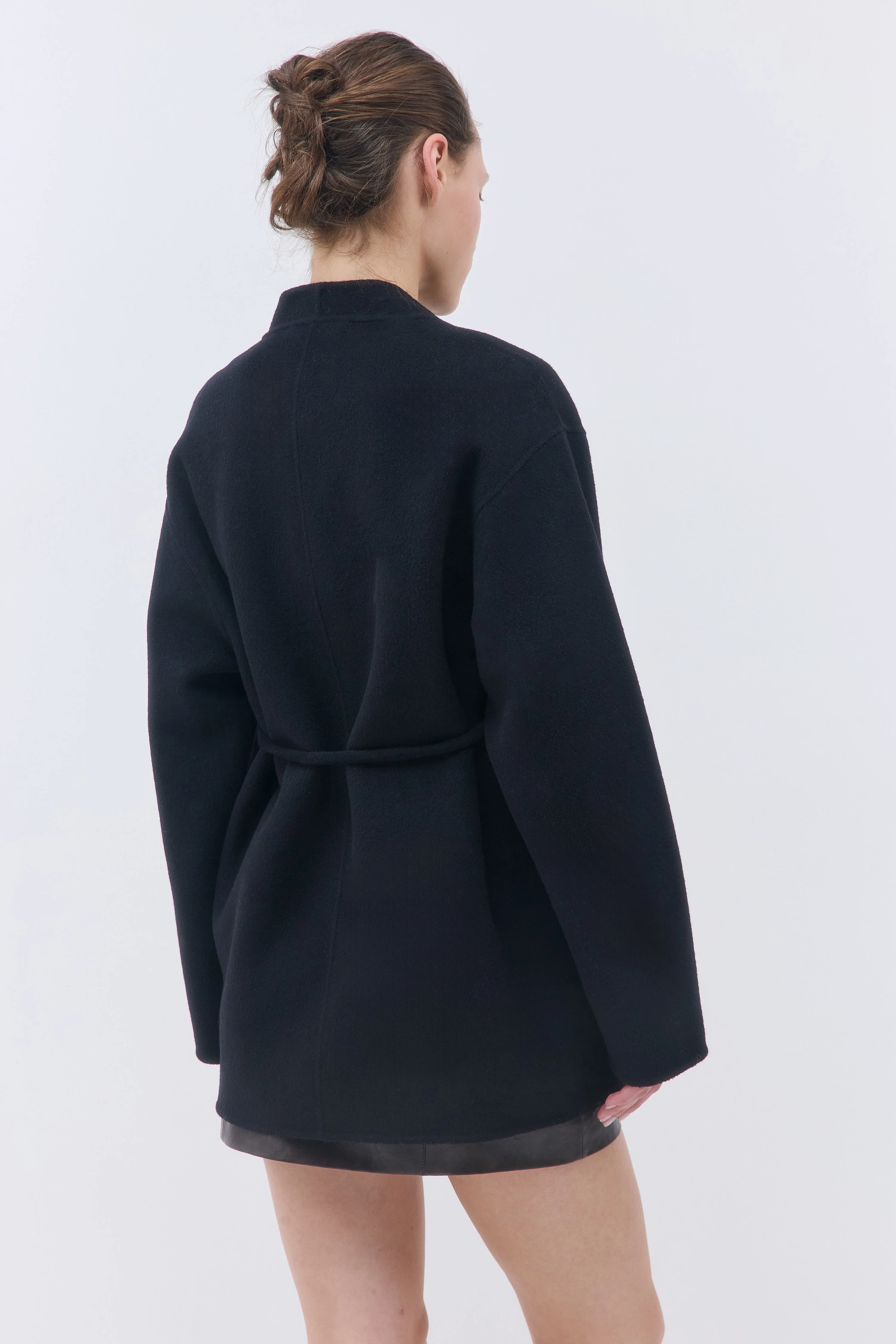 Double Wool Wrap Coat - Image 6