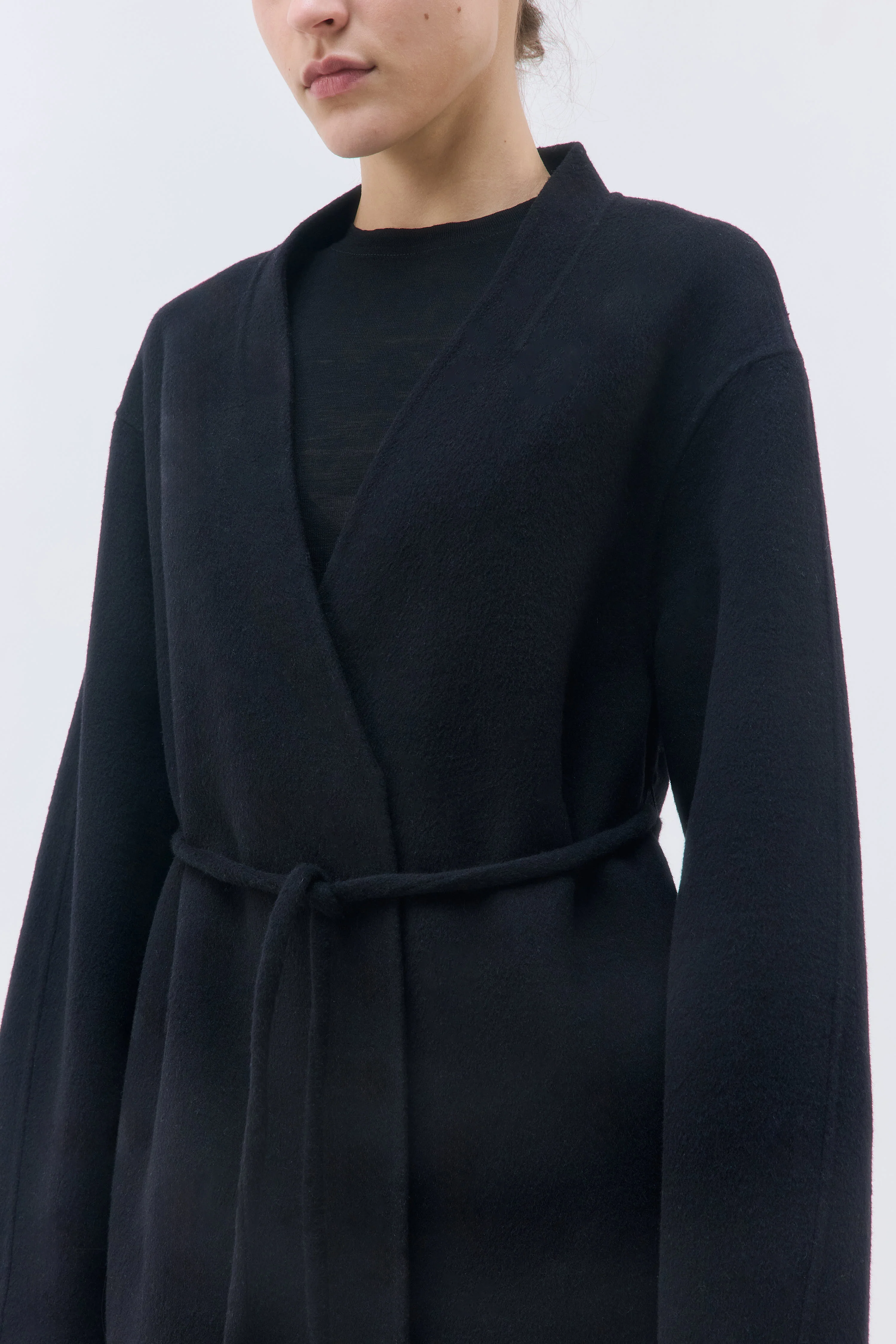 Double Wool Wrap Coat - Image 7