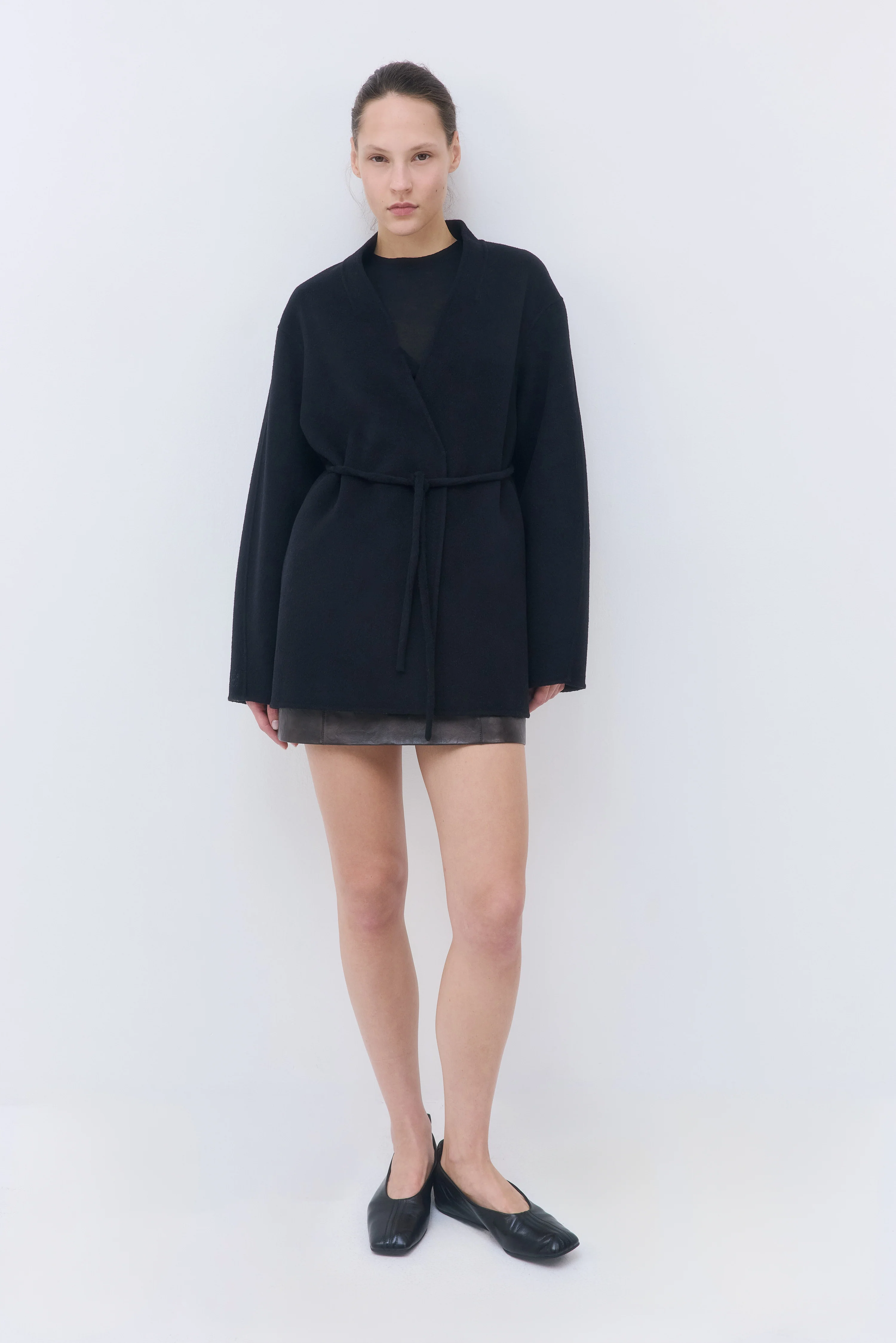 Double Wool Wrap Coat - Image 8