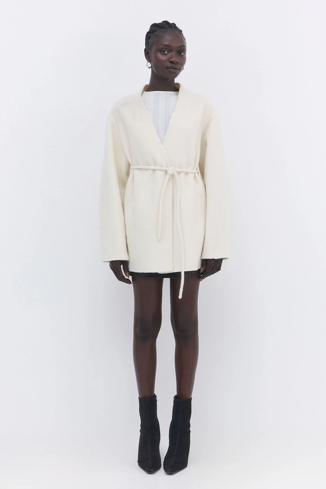 Double Wool Wrap Coat - Image 2