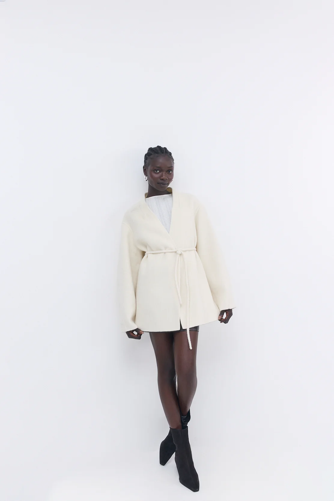 Double Wool Wrap Coat - Image 3