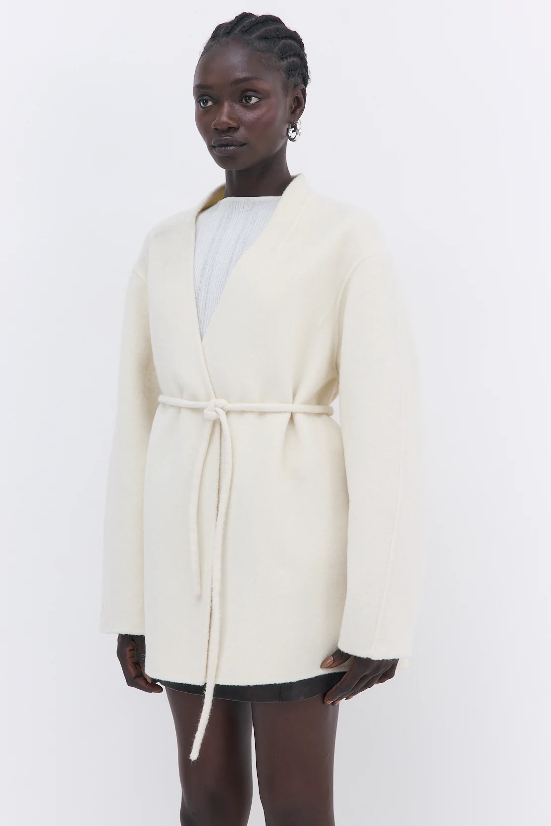 Double Wool Wrap Coat - Image 4