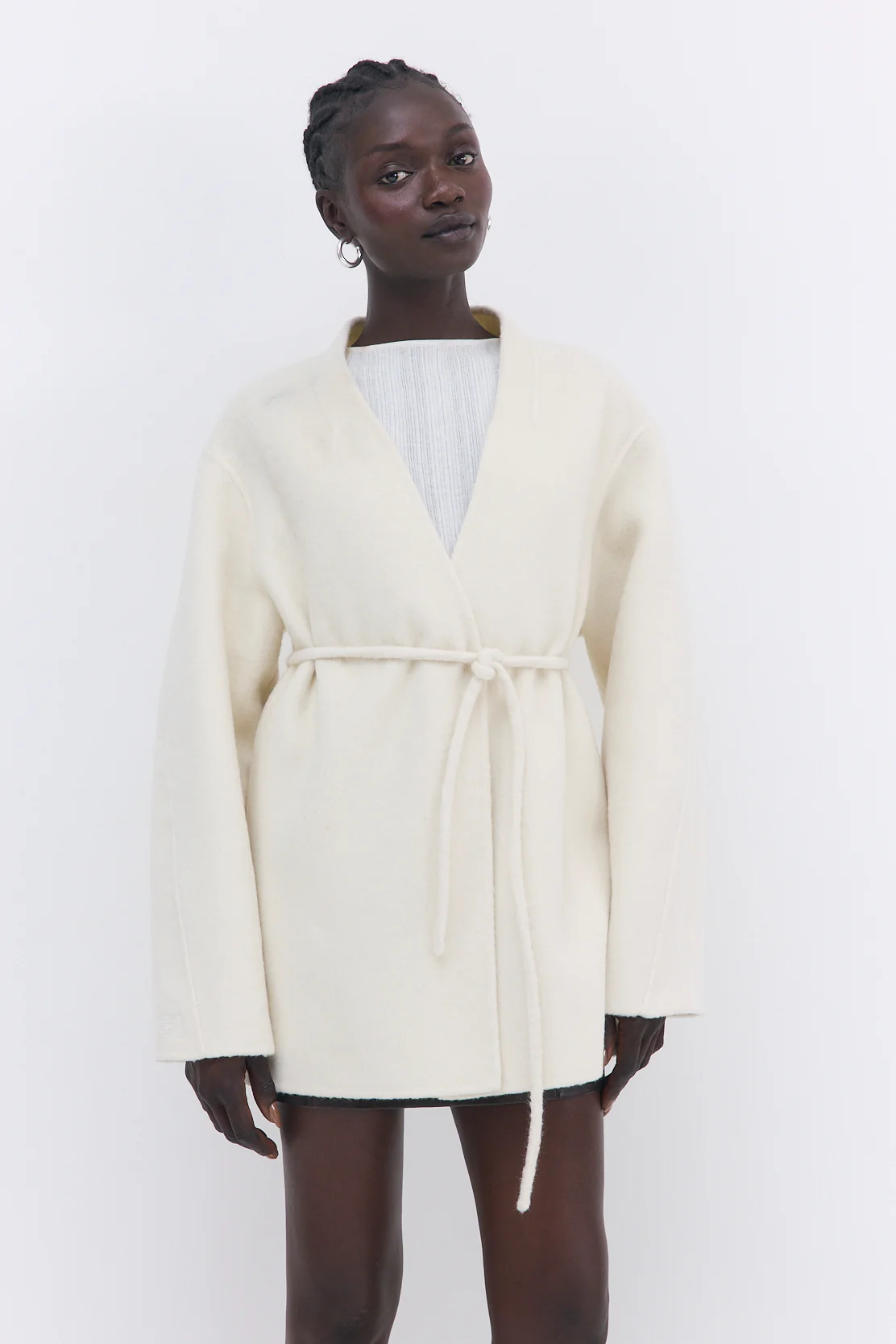 Double Wool Wrap Coat - Image 7