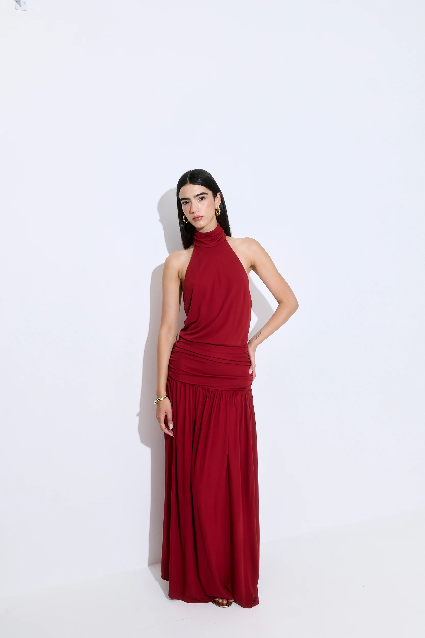 Draped Jersey Maxi Dress - Image 3