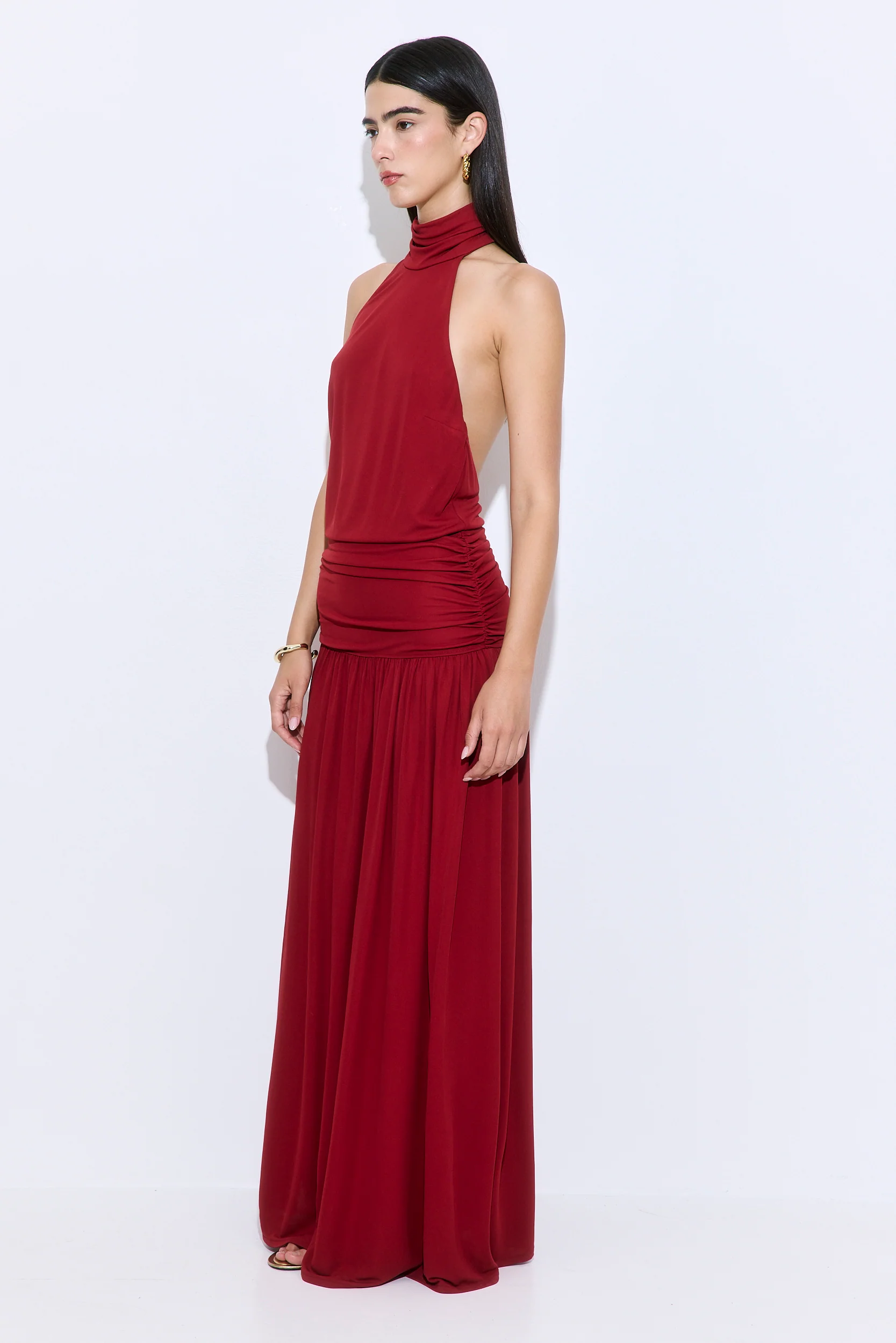 Draped Jersey Maxi Dress - Image 4