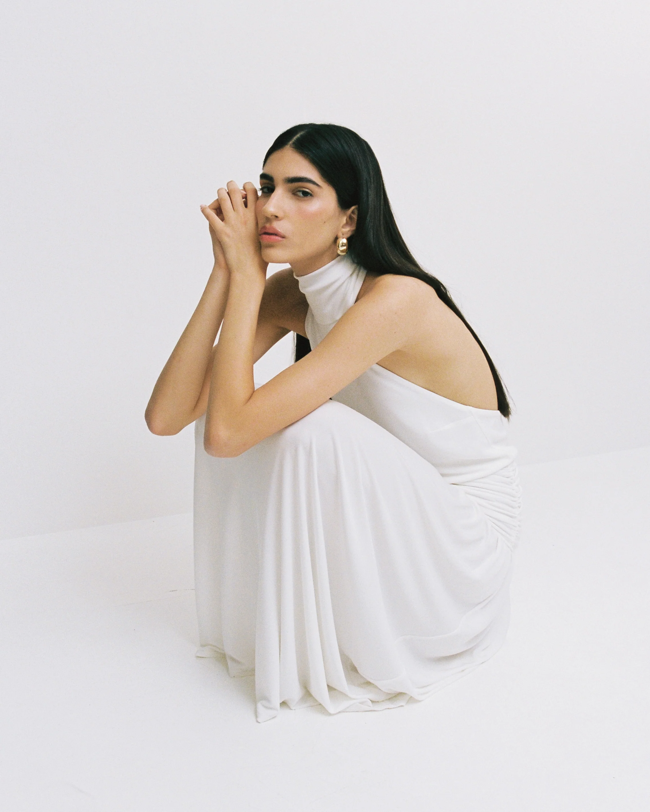 Draped Jersey Maxi Dress - Image 7