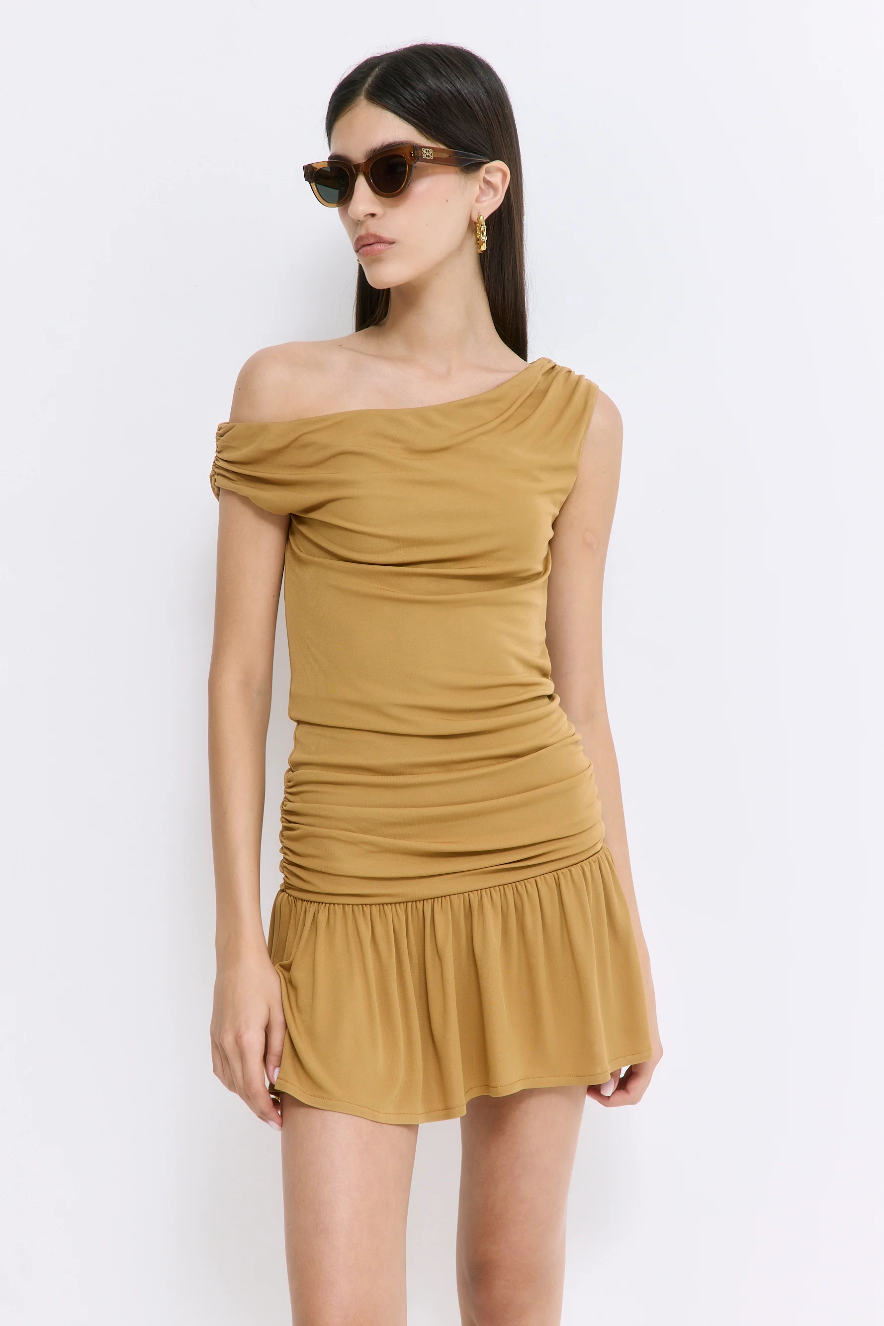 Draped Jersey Mini Dress - Image 2