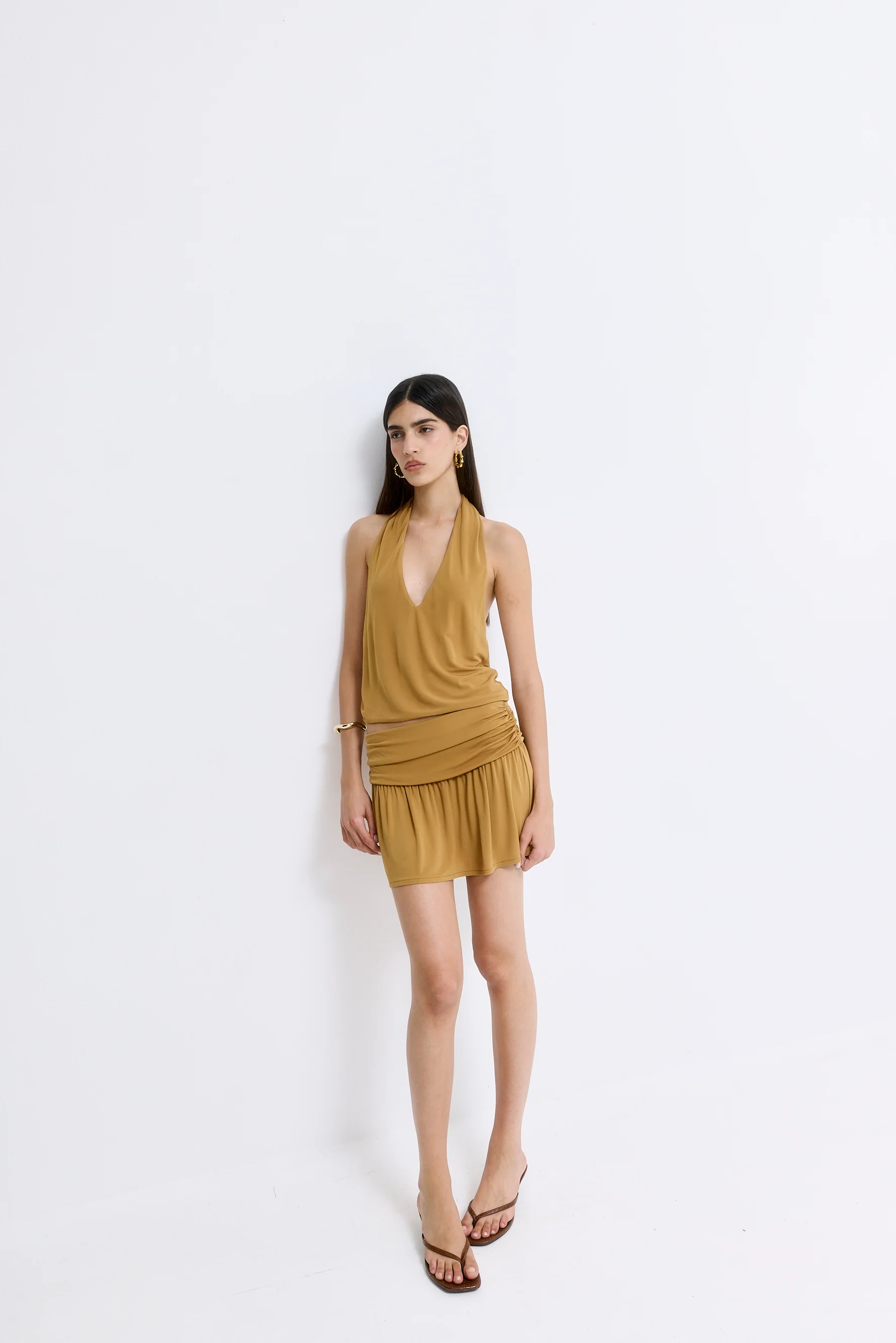 Draped Jersey Mini Skirt - Image 3