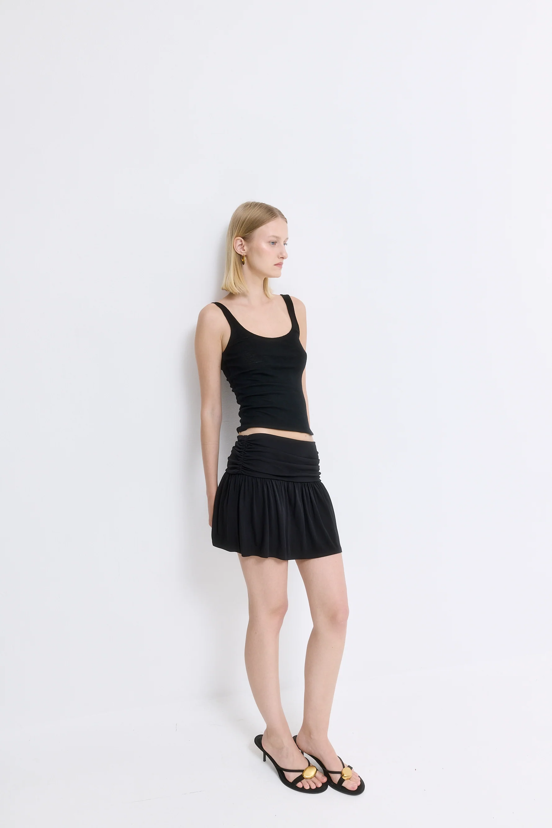 Draped Jersey Mini Skirt - Image 4