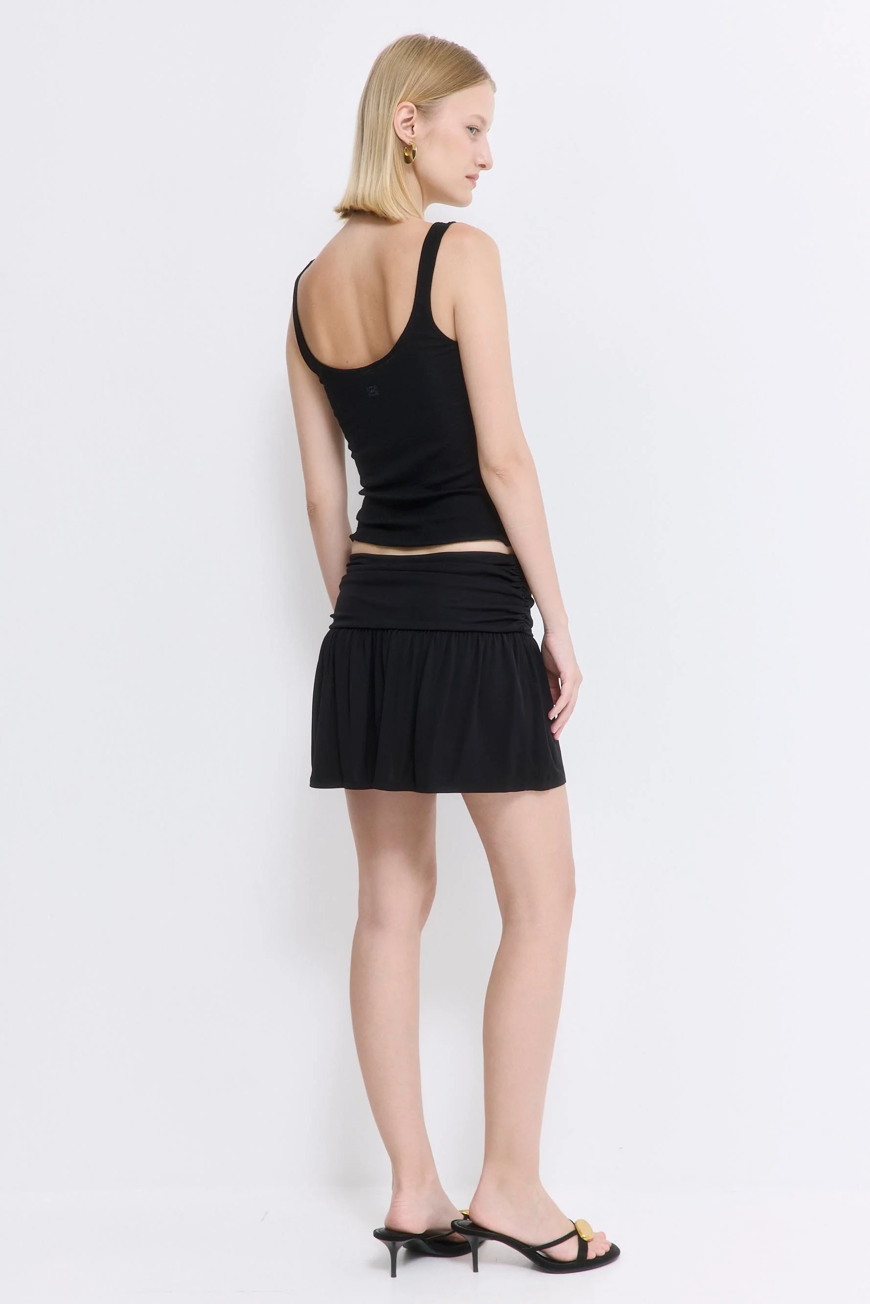 Draped Jersey Mini Skirt - Image 5