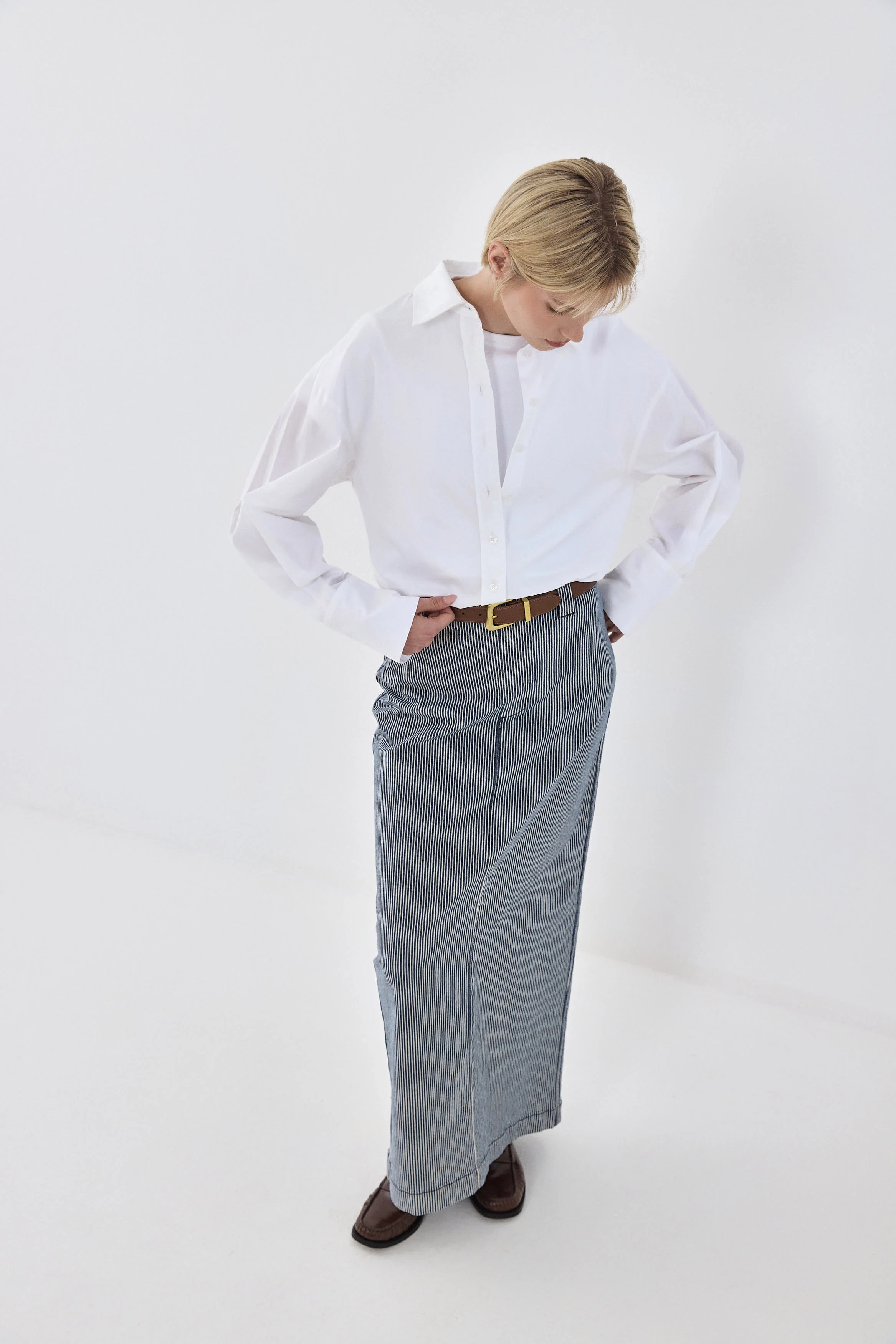 Drill Cotton Maxi Skirt - Image 3