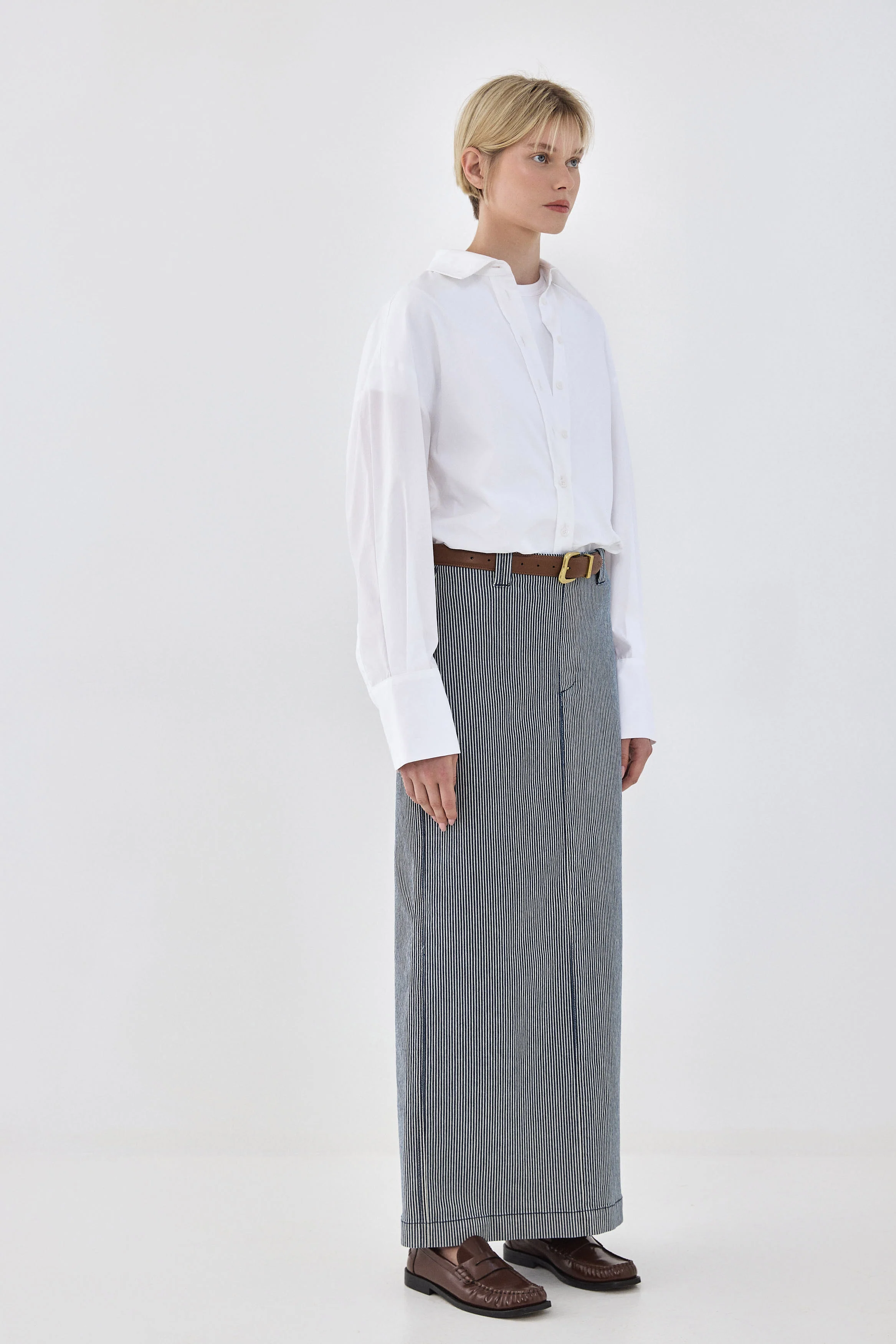 Drill Cotton Maxi Skirt - Image 4
