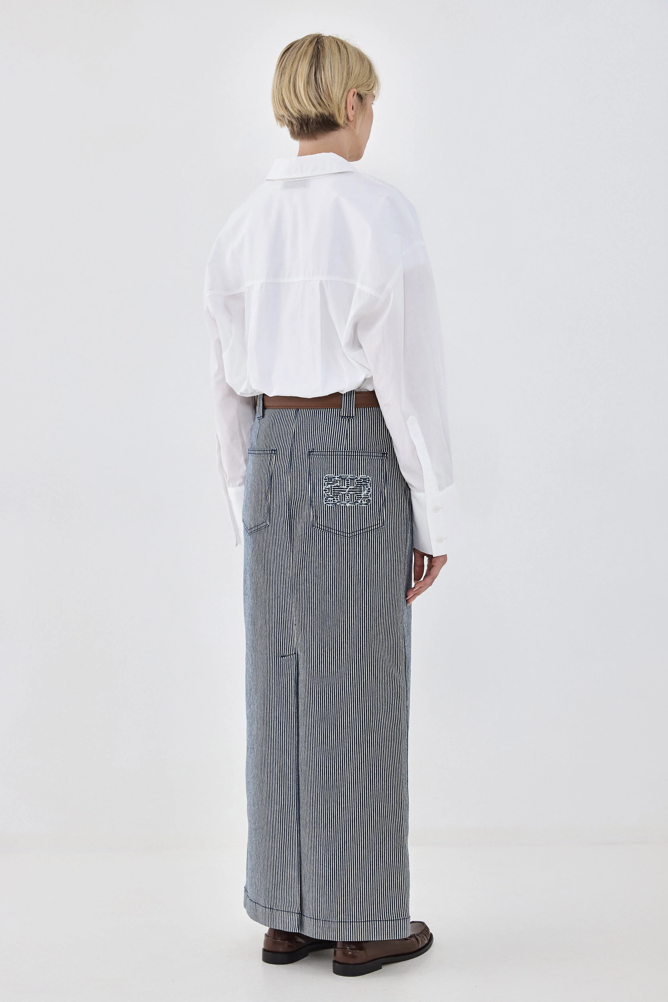 Drill Cotton Maxi Skirt - Image 5