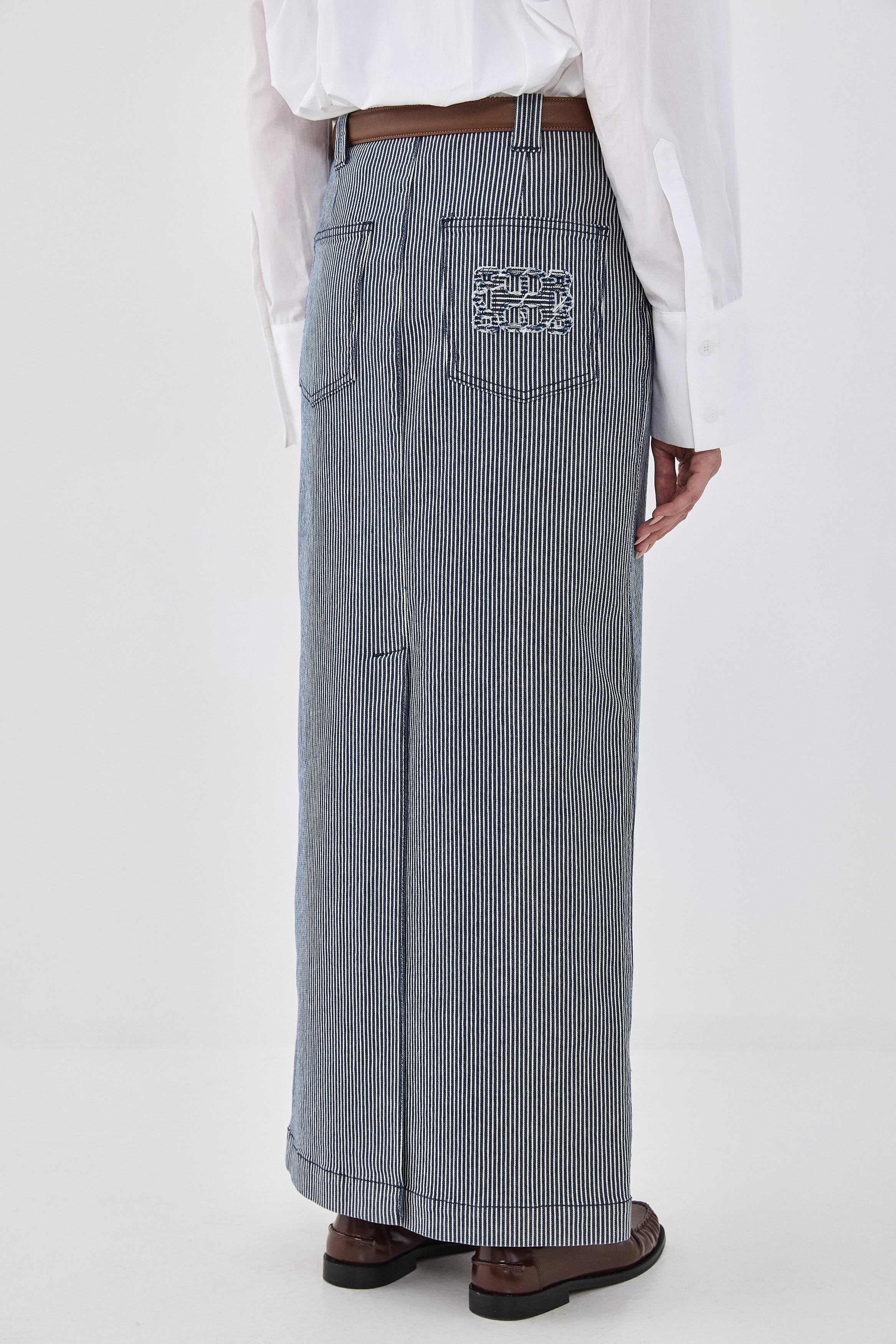 Drill Cotton Maxi Skirt - Image 6