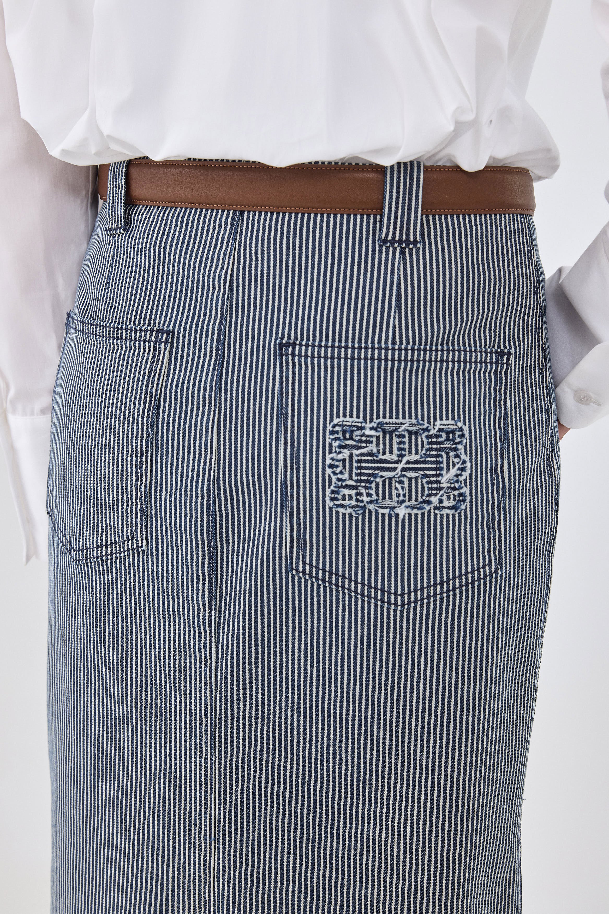 Drill Cotton Maxi Skirt - Image 7